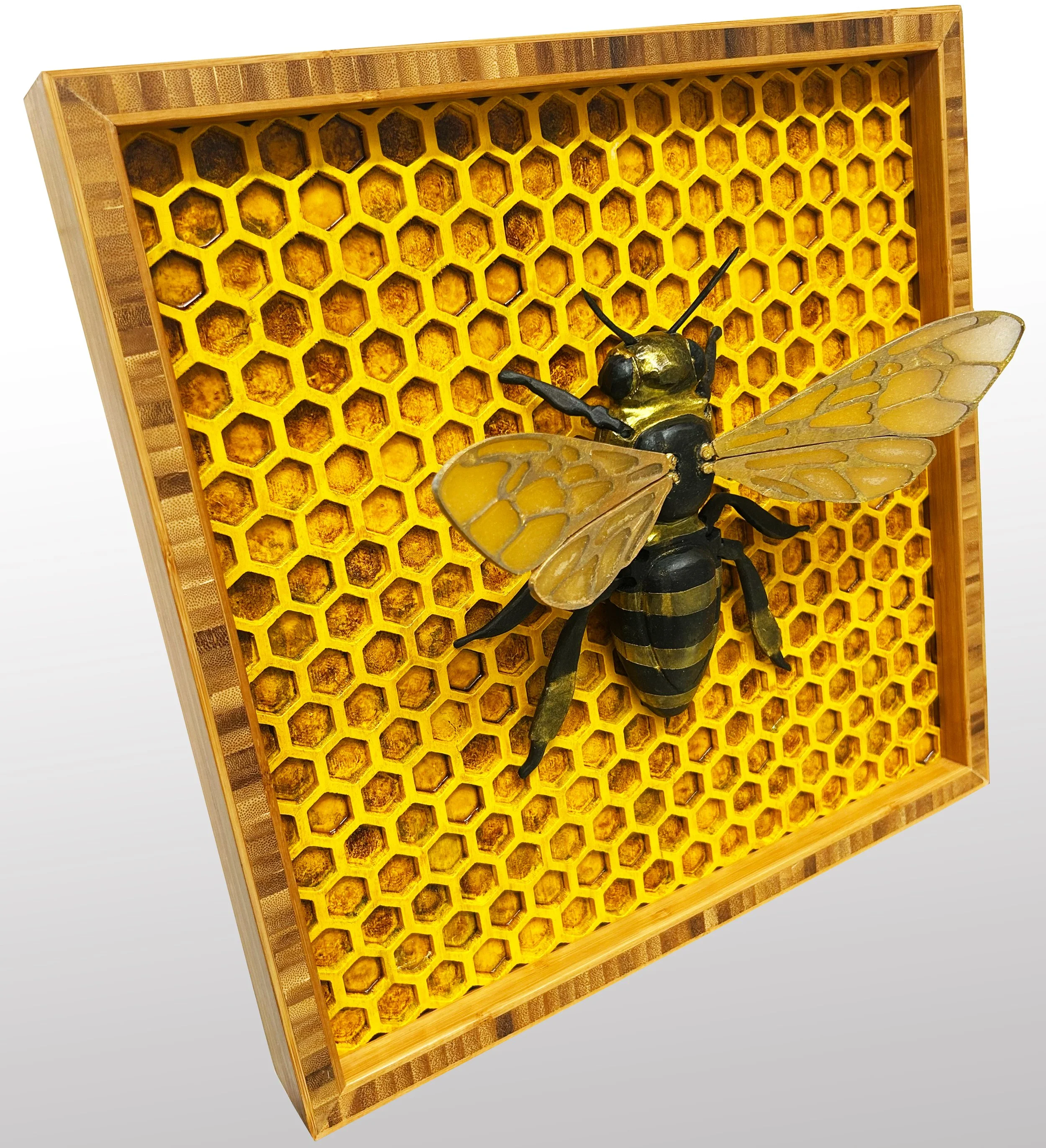  Observation of a Bee  
Oil on Woodwork - 16.5" x 16.5" 
$425.00