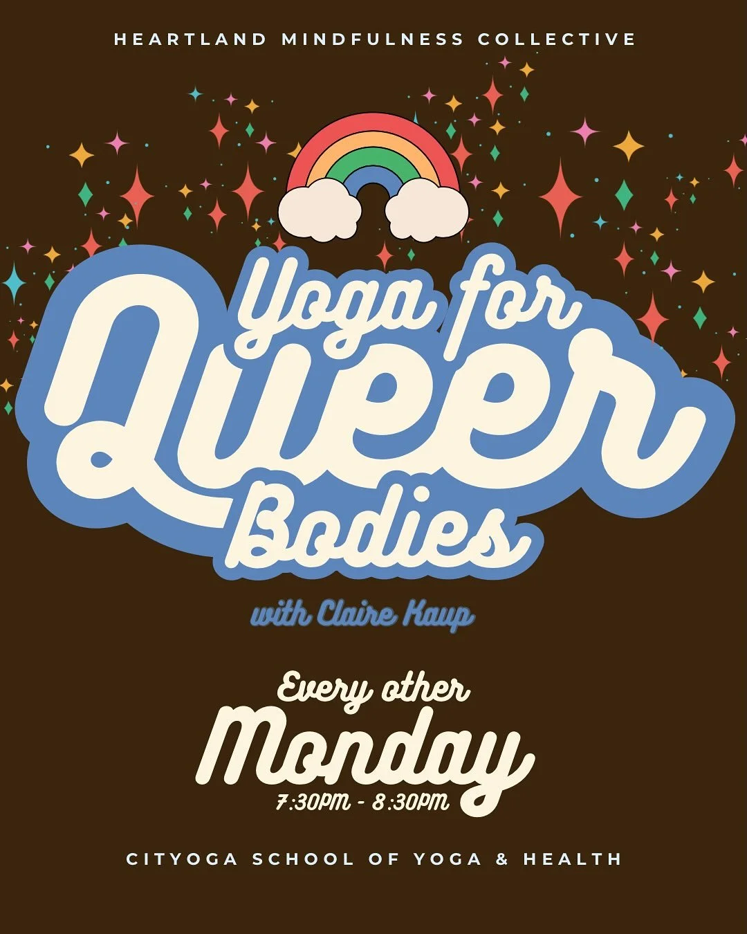 🌈 Yoga for Queer Bodies with Claire Kaup 🌈
A donation-based, community-centered Vin to Yin class for LGBTQ+ folks + allies.

In a time when fascism rises and queer, Black, and brown bodies face relentless scrutiny and hate, it&rsquo;s more urgent t