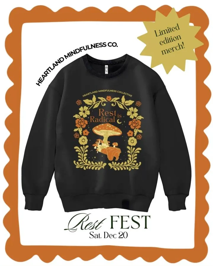 Are you trying to skip the big box stores and funding billionaires this holiday season? Us too ❤️
Choose a gift (for self or someone else) that actually creates a ripple of care in your community.

Every REST FEST merch purchase directly supports our