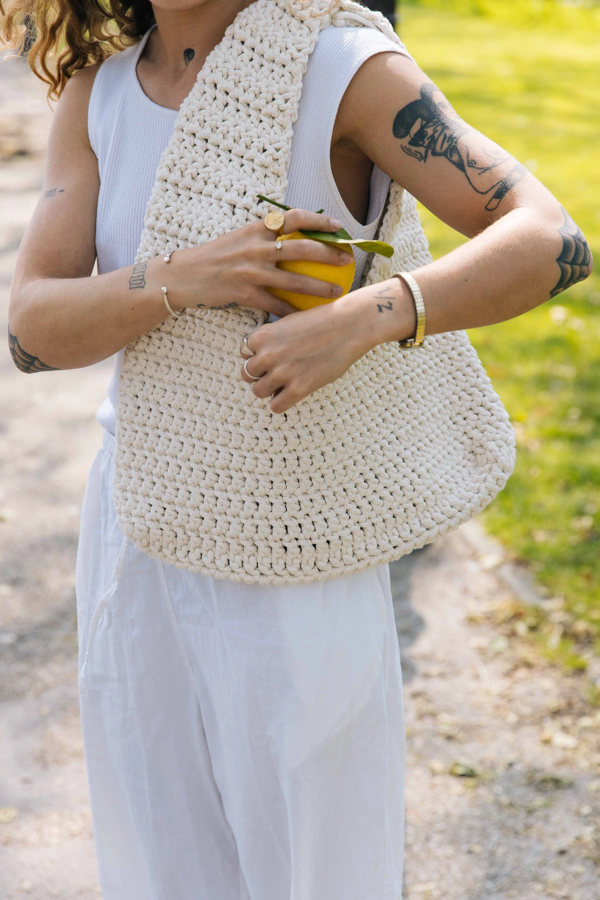 A Tokyo Tote Bag in Neutral