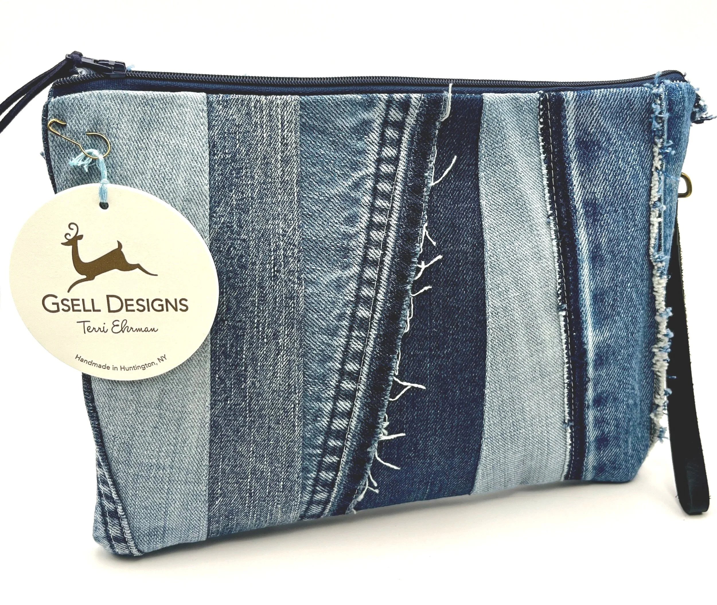 Upcycled Patch Large Envelope pouch