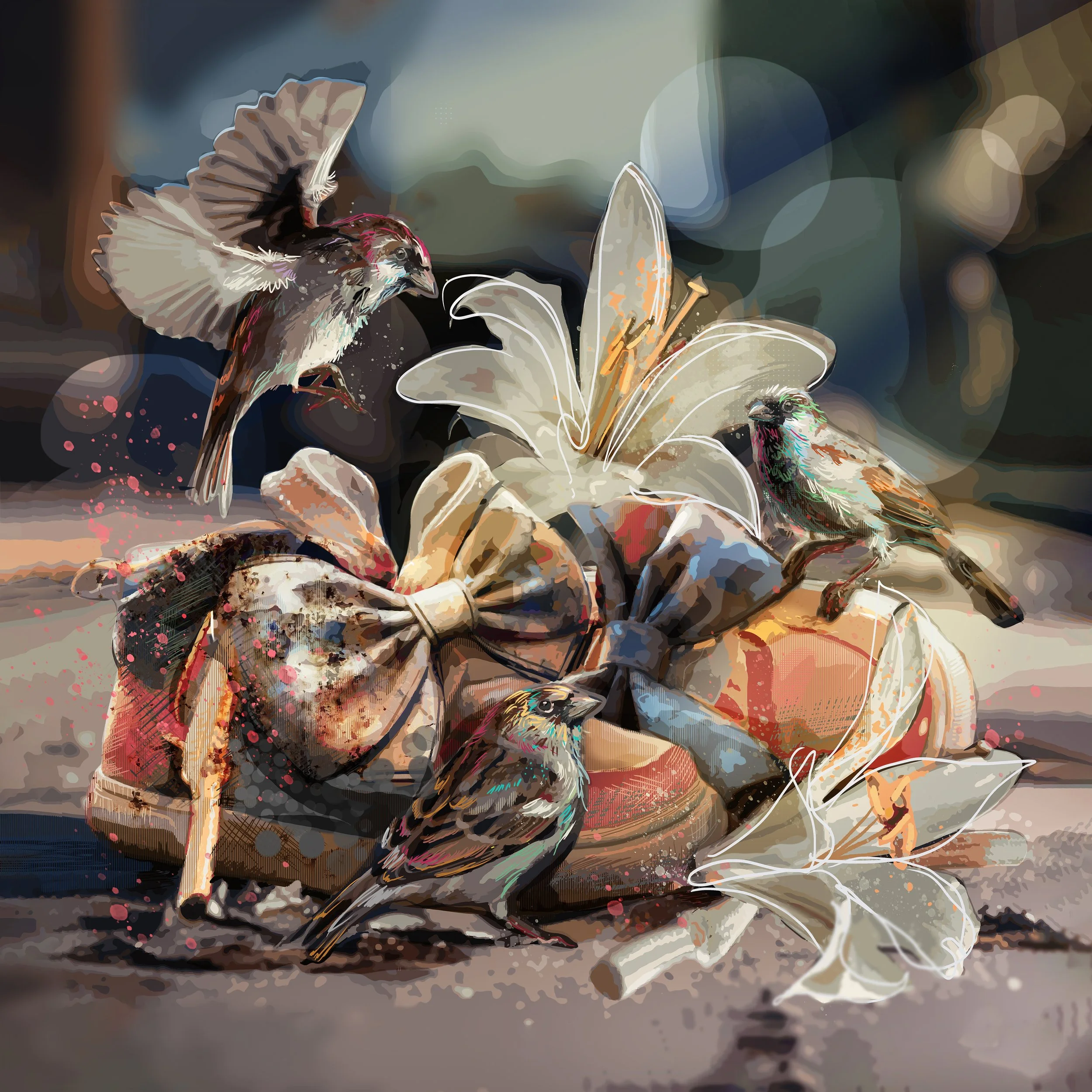 "Sparrows + Lillies"