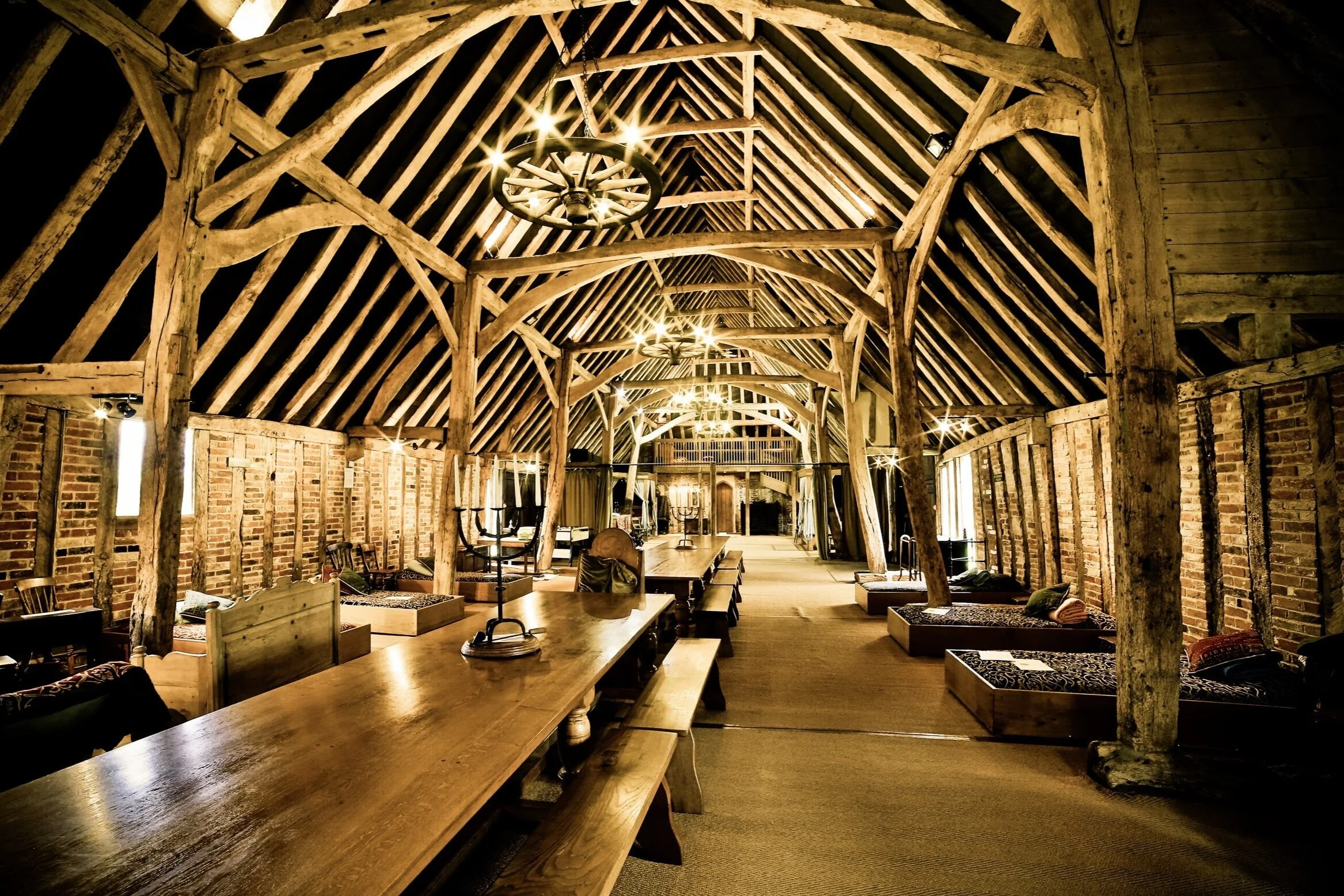 The main Tudor Barn living and sleeping area