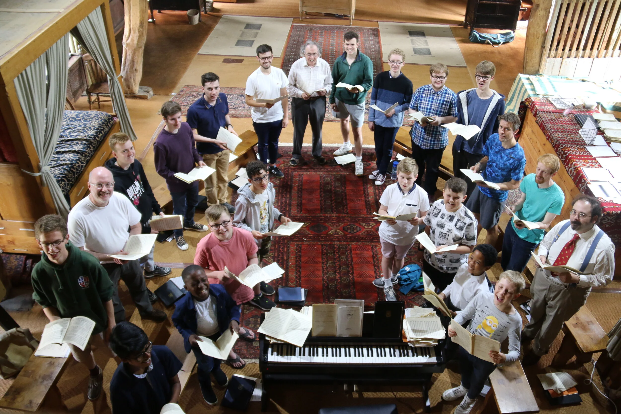 St JB Ch Barnet rehearse in Tudor barn (5).JPG