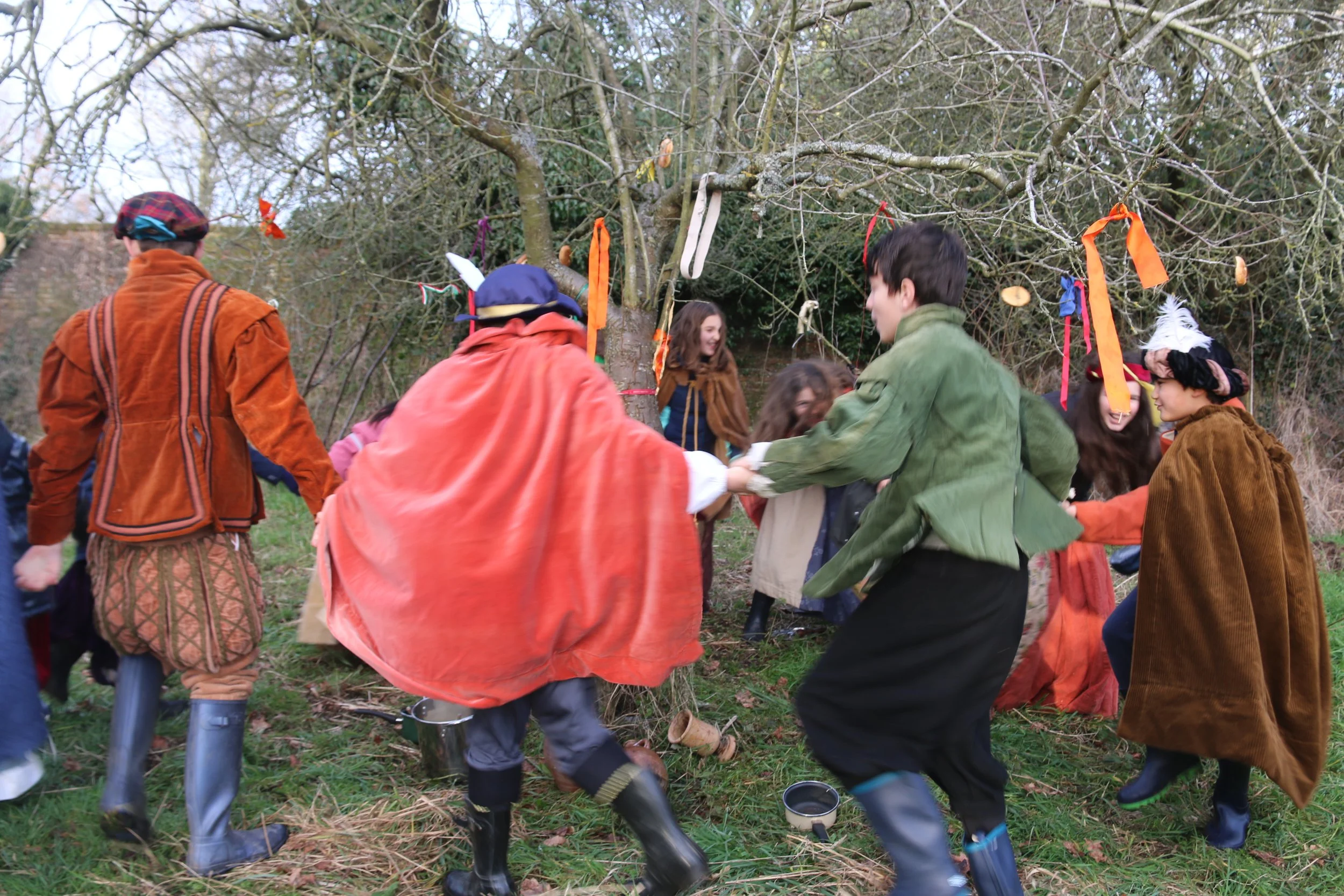 Wassailing the fruit trees