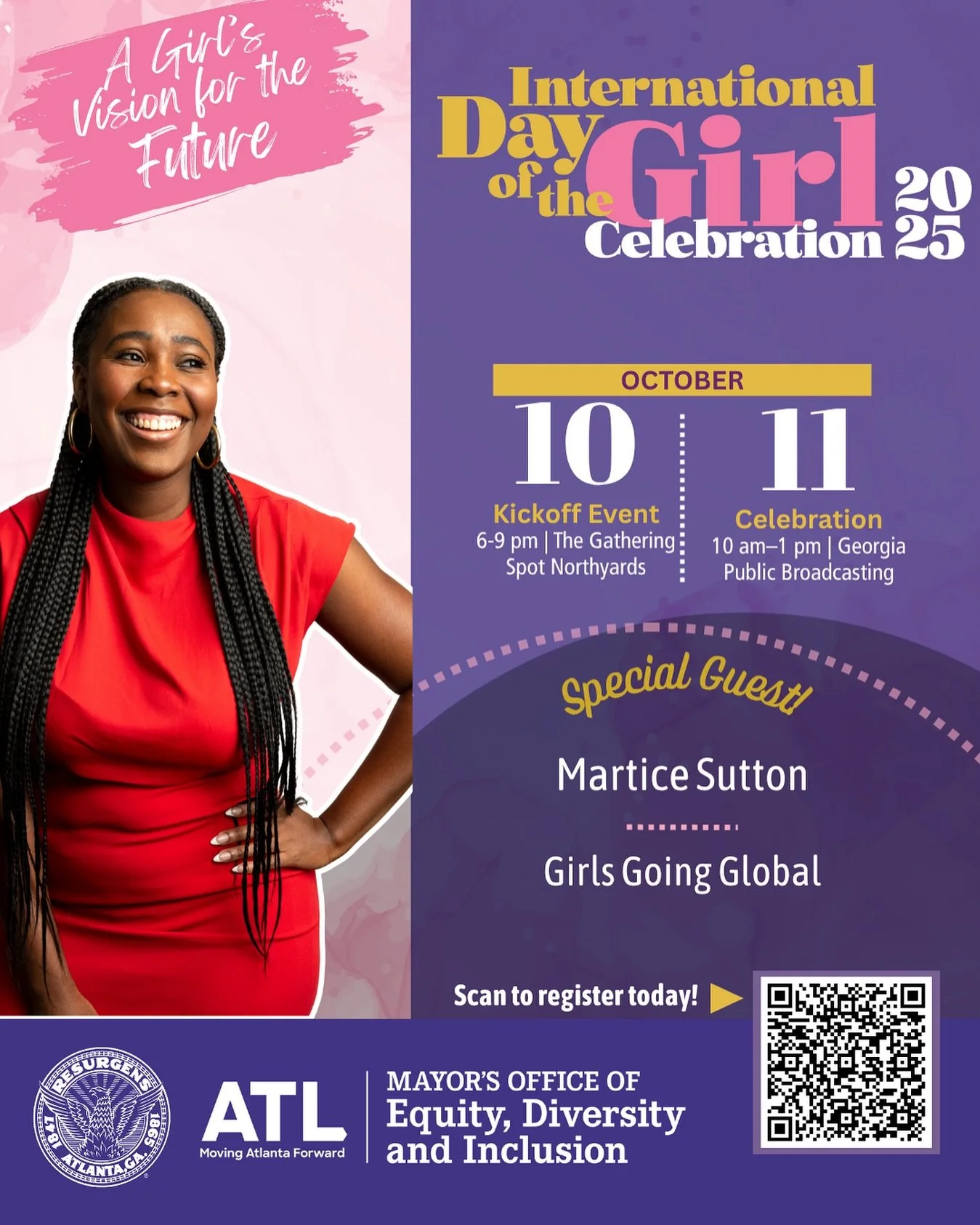 🌍✨ It&rsquo;s a great day to be a Global Girl!

GGG is honored to join @atlequity and partners for Atlanta&rsquo;s #InternationalDayoftheGirl celebration &mdash; uplifting girls&rsquo; voices, leadership, and vision for the future. We can&rsquo;t wa