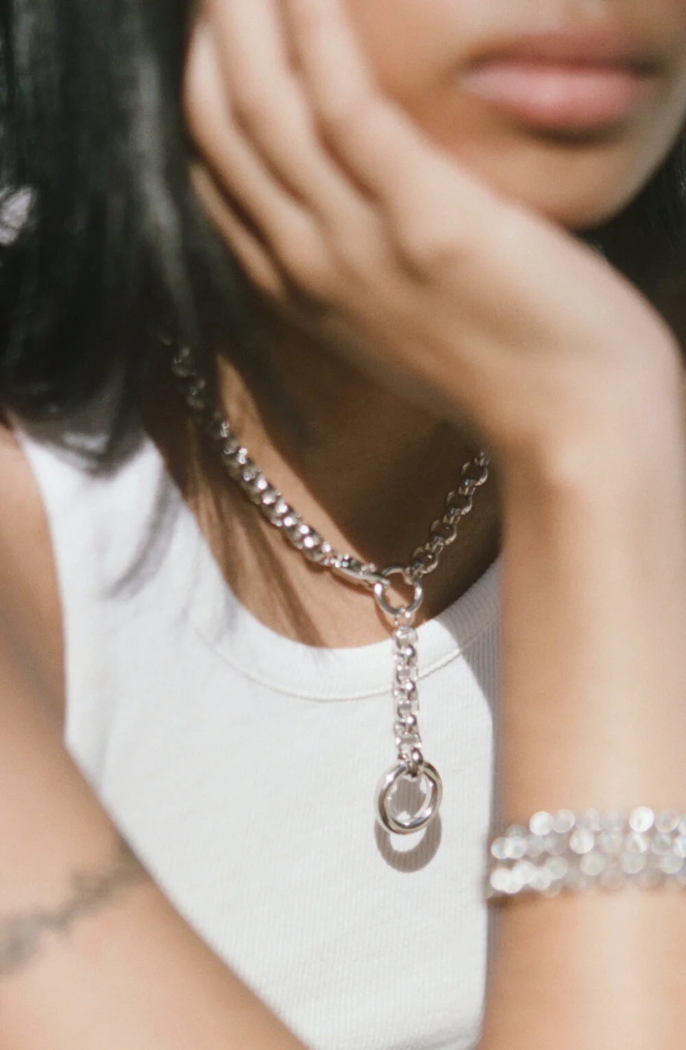 Silver Rina Necklace — LAURA LOMBARDI