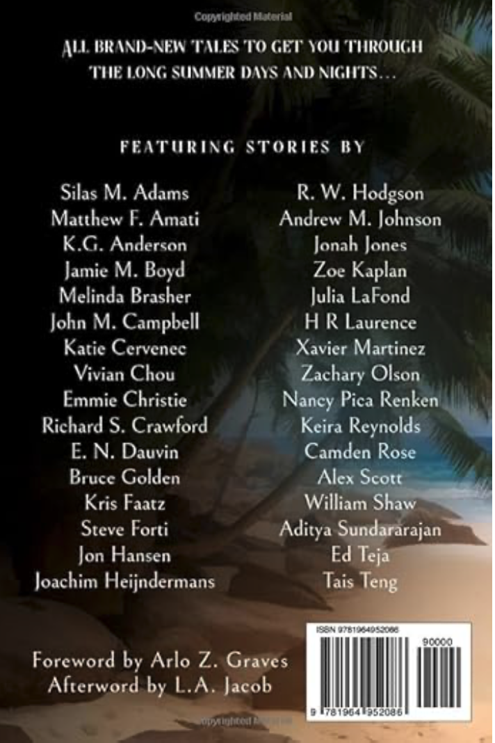 Back of the Dragon Gems Summer 2024 issue with names on it, including Emmie Christie