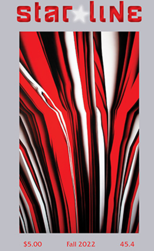 Star*Line cover art for Fall 2022, red and white stripes