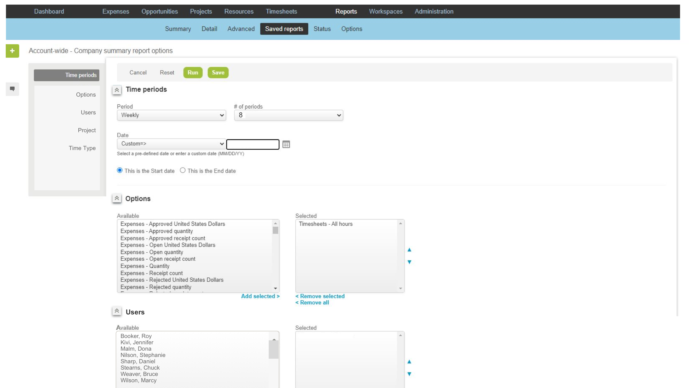 Updated report builder