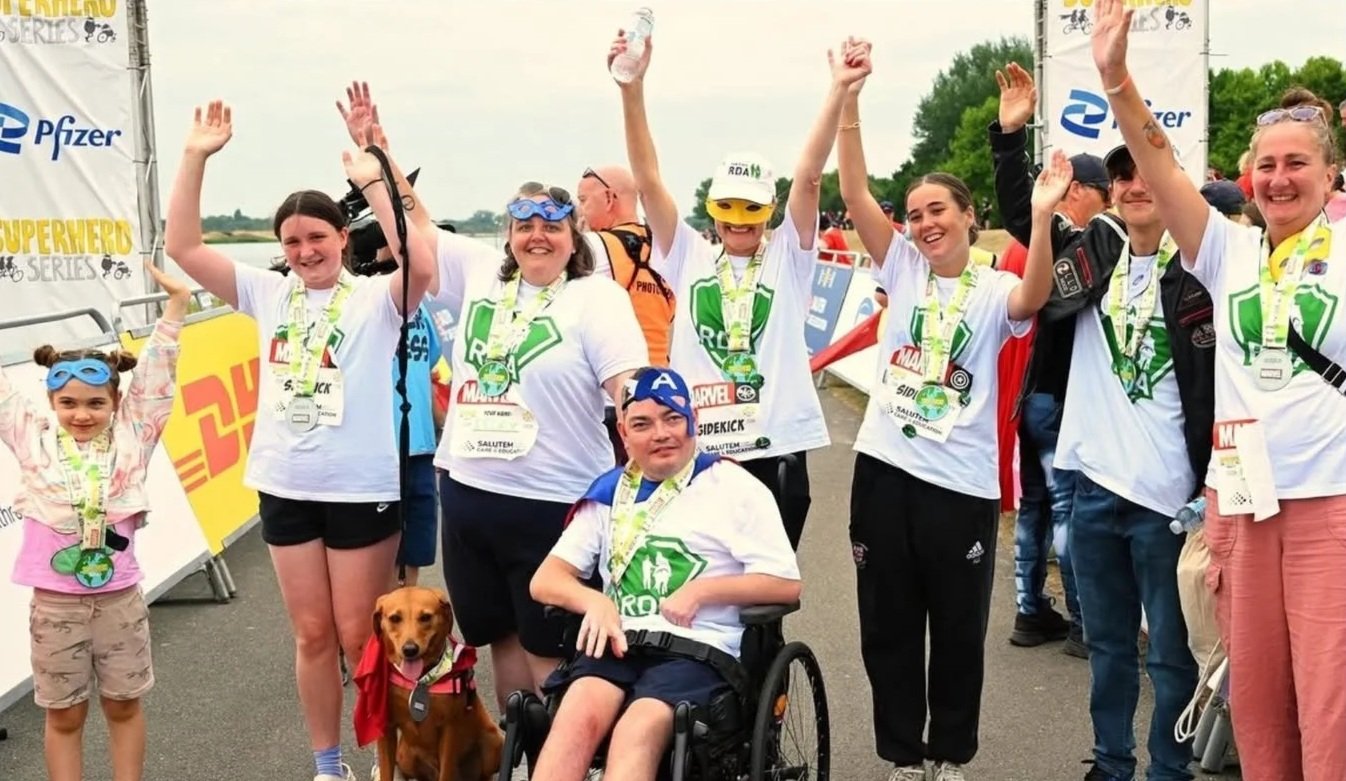 Our superheroes team rocks a triathlon