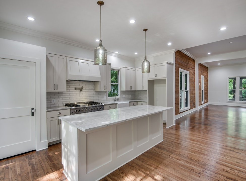 Kitchen and view into living room