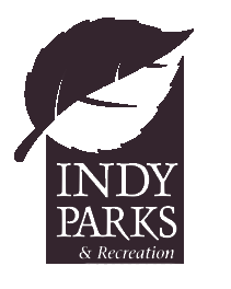 Logo of Indy Parks & Recreation featuring a stylized black feather and text.