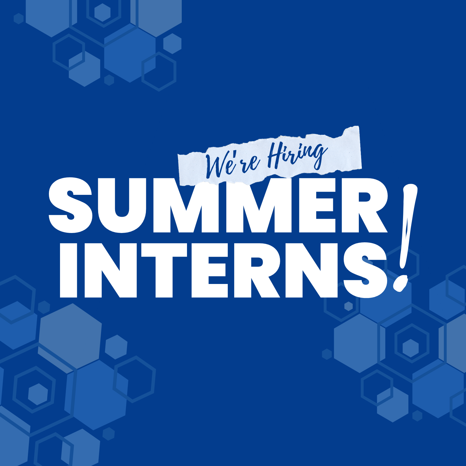 We're Hiring Summer Interns!