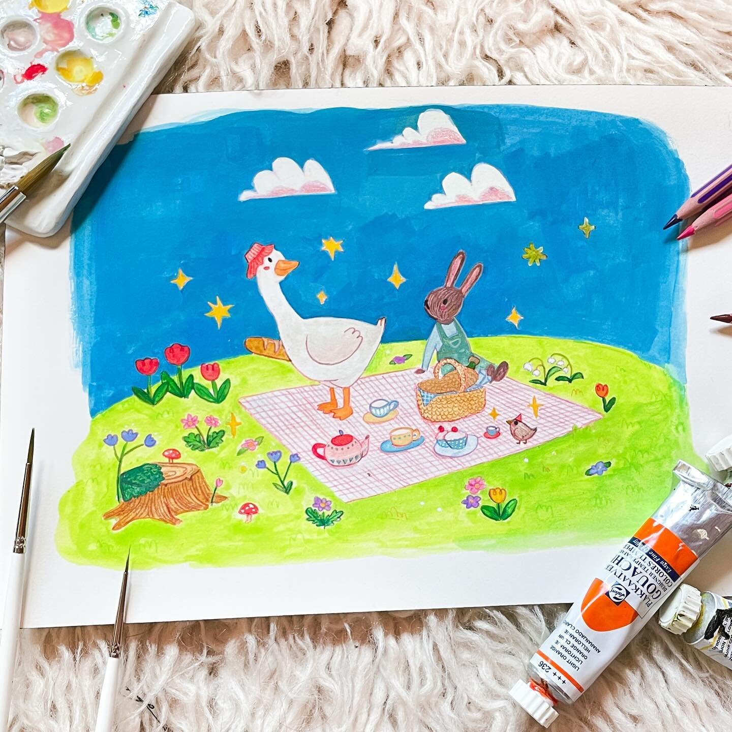 Spring is here and picnic season officially starts 🤩 🧺 🌷 

I am not posting a lot but it just means that I am creating a lot! :3

I am feeling really inspired after of few years feeling stuck, and that shows, at least to me&hellip; I am also being