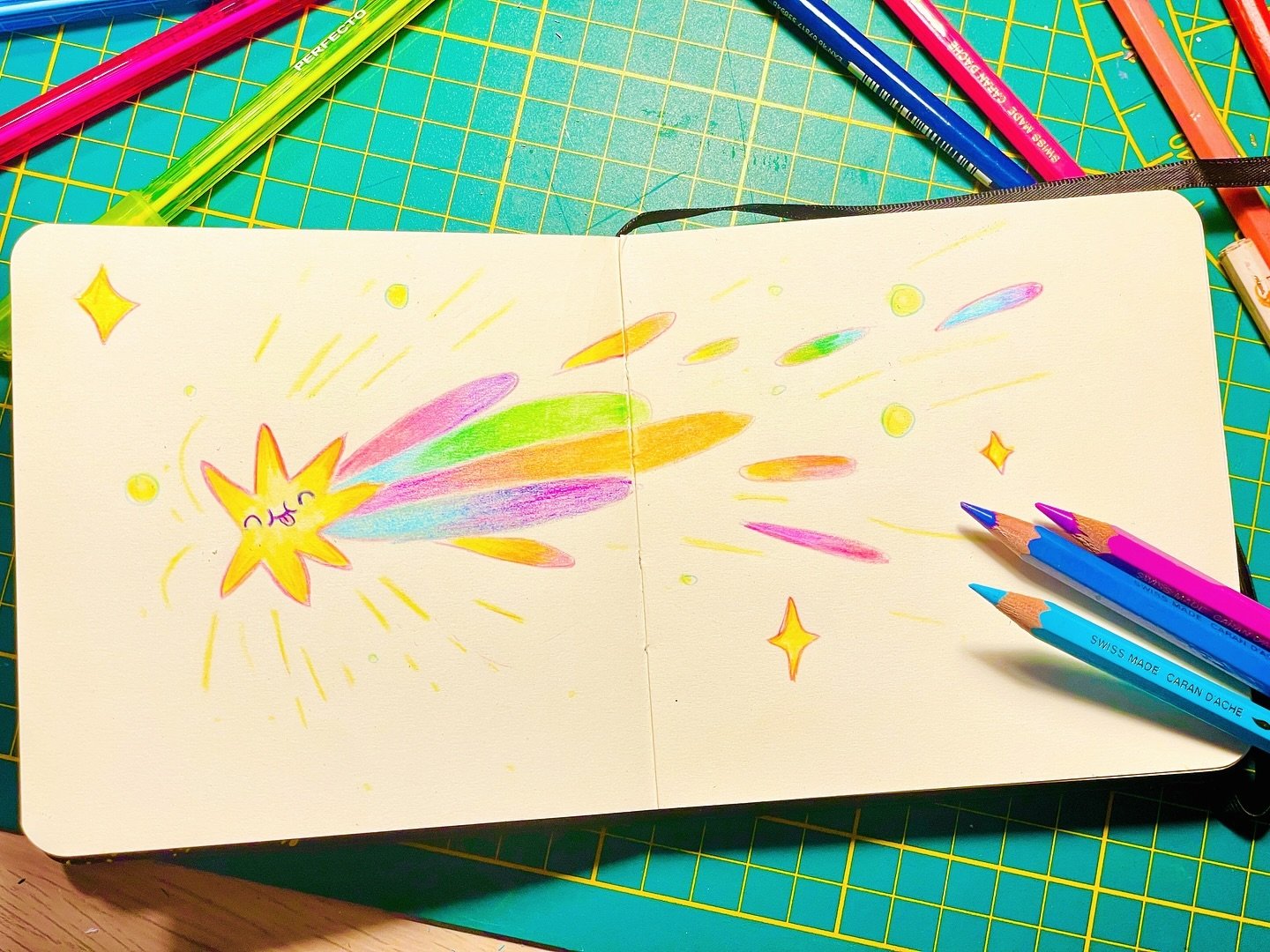 Make a wish! 💫 🌟 🌈 

#doodle #sketchbook #quickillustration #shootingstar #drawing #illustration