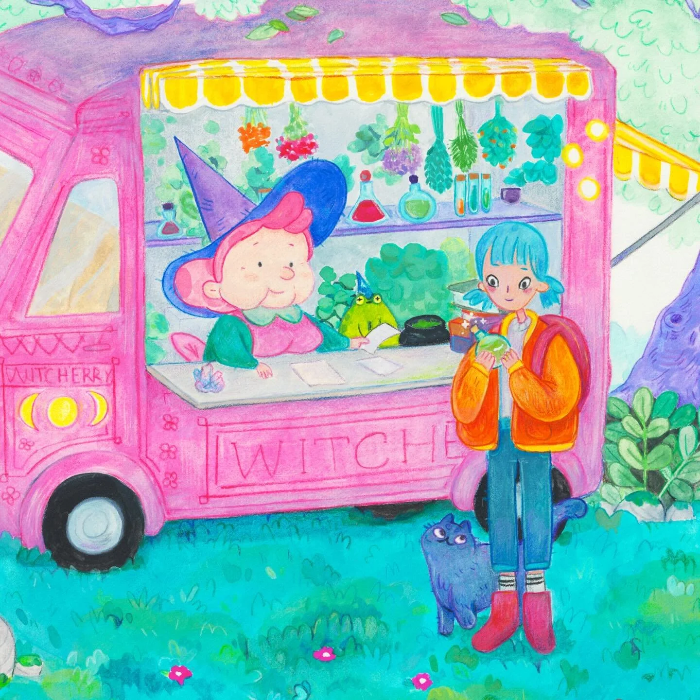 Which potion did she get?

#illustration #traditionalmedia #gouache #watercolor