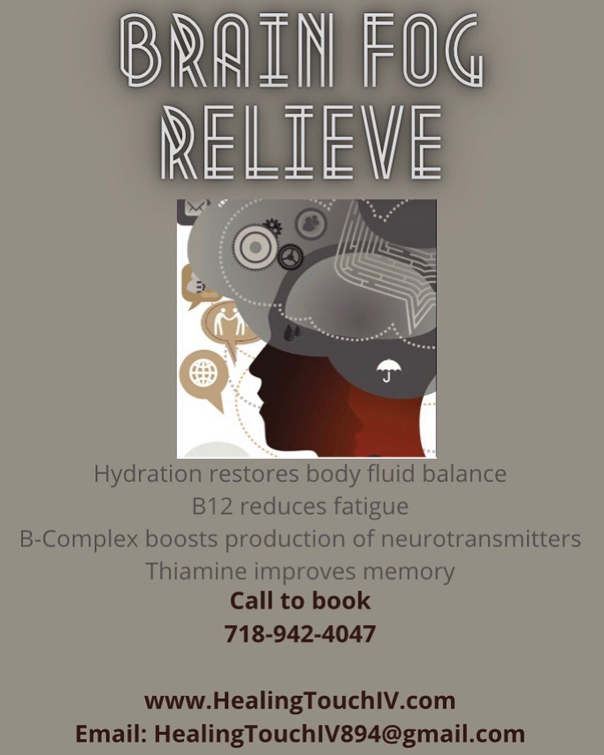 Call to book IV to boost your immunity, relieve brain fog, improve mental clarity, memory and focus.