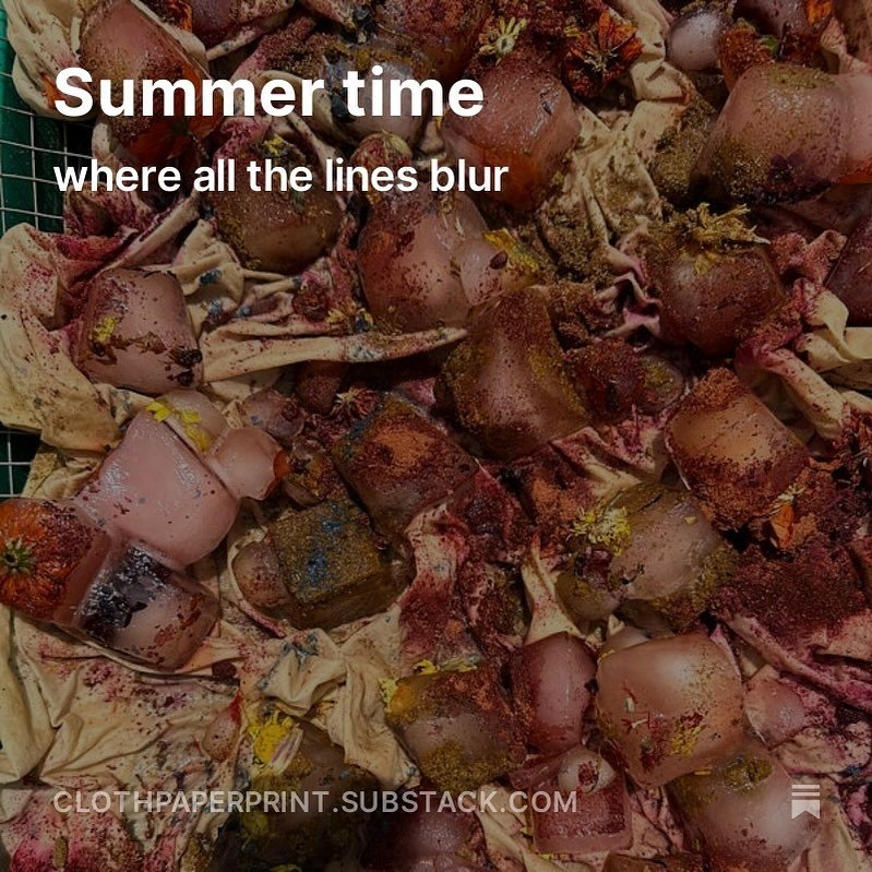 Ice dyeing on solstice among other things over on substack #substack #naturaldyes# solstice #ceasefirenow #freepalestine