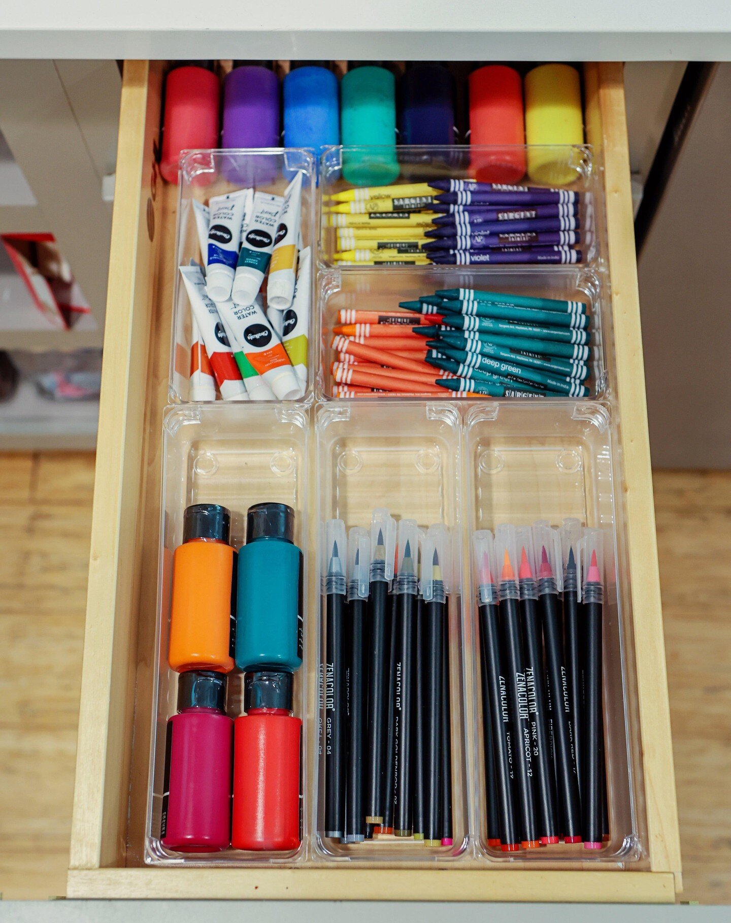 Are you ready for summer? Taking a couple hours to get your kids supplies in order can pay dividends. We love these slotted drawer organizers from Amazon. Photo by Rachel Garrison