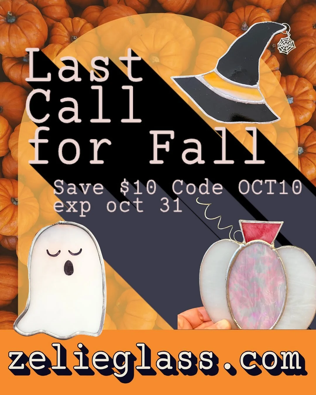 Discount code extended!! OCT10 to save $10 on any stained glass class! (That includes pre booking winter classes!) and last call for fall 🍁🍁zelieglass.com