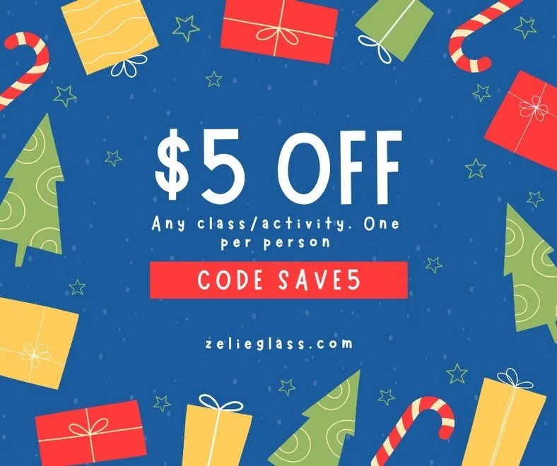 We had some space open up this weekend, so let&rsquo;s fill it! All projects $5 off with code SAVE5 zelieglass.com