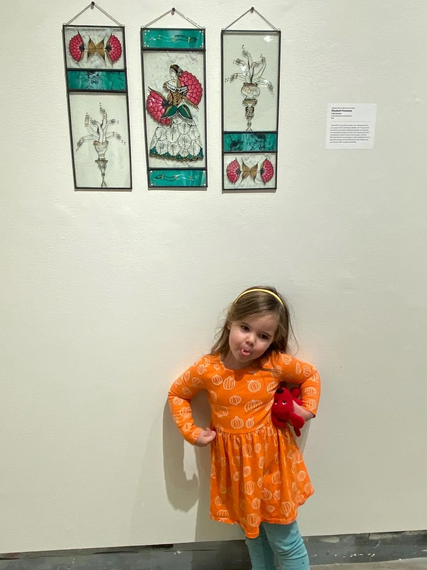 Little visit to see Mommy&rsquo;s piece @pghglasscenter for Gathered Locally show