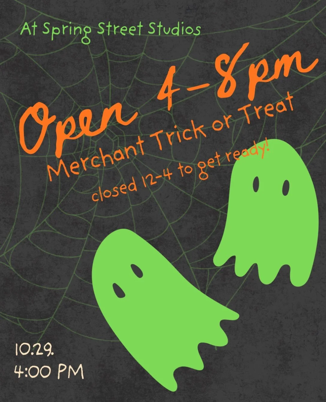 We&rsquo;re closed this morning to accommodate trick or treat tonight! See you soon