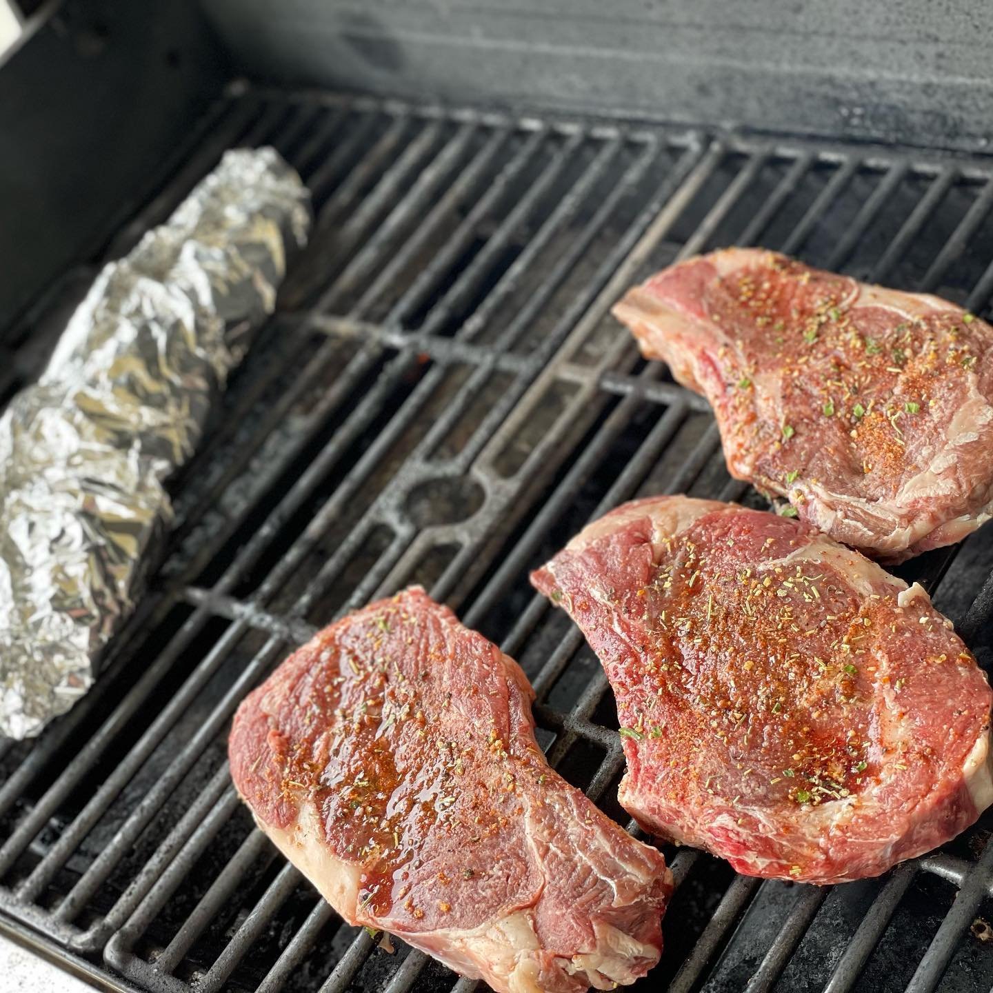 Kiley's steaks on grill.jpg