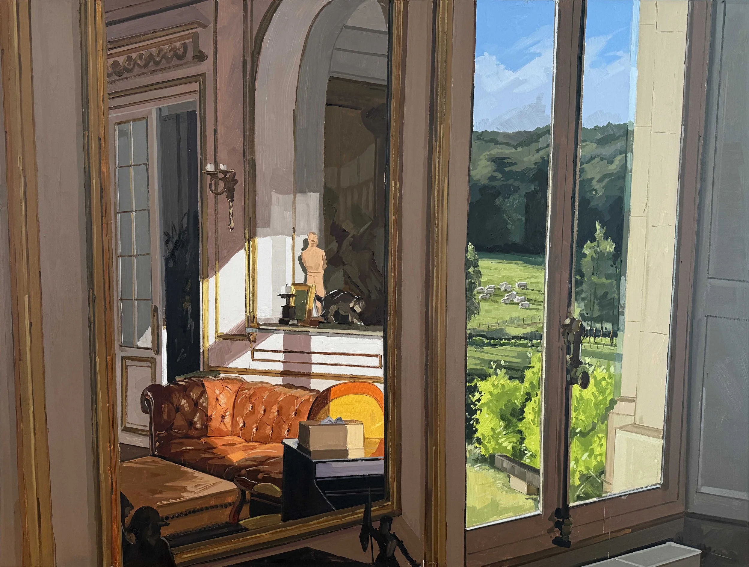view from the window 
oil on canvas 
36" x 38" 
2026 
$7500