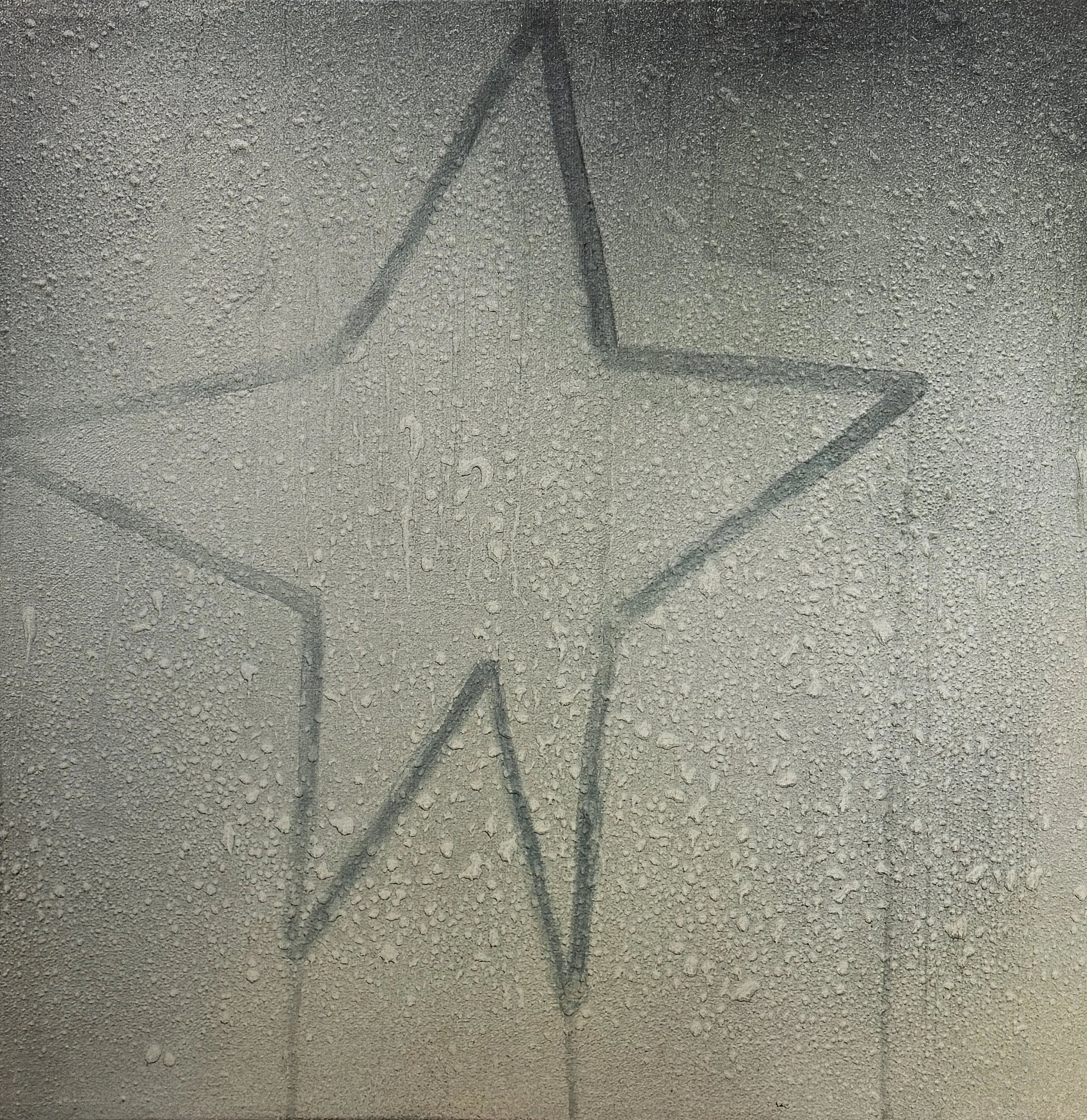  ric santon  
Starlette 
Acrylic and spray paint on canvas 
16" x 16" 
2025 
$2000