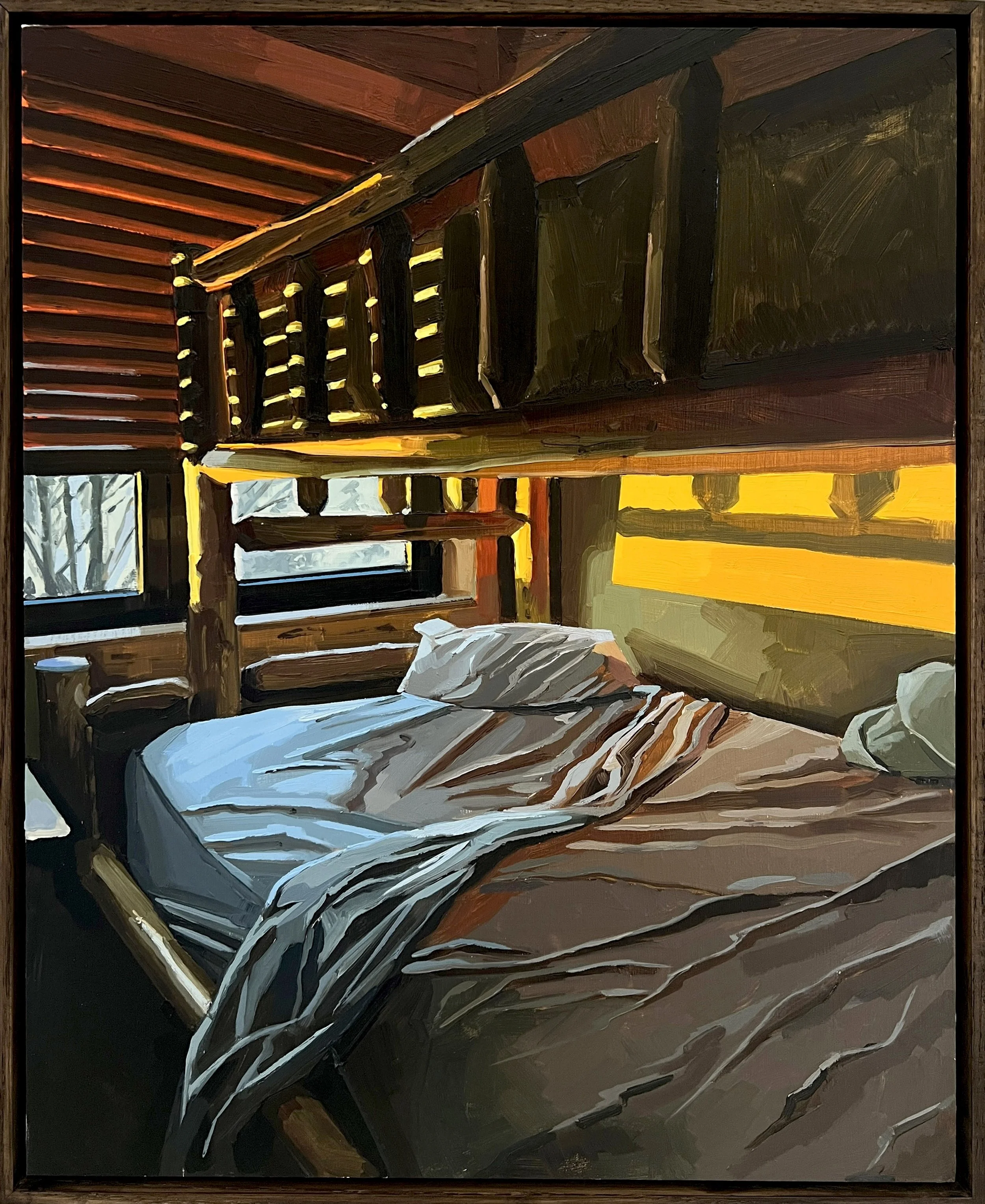 Sunrise in February 
Oil on wood panel, framed 
20" x 16" unframed 
21" x 17" framed 
sold