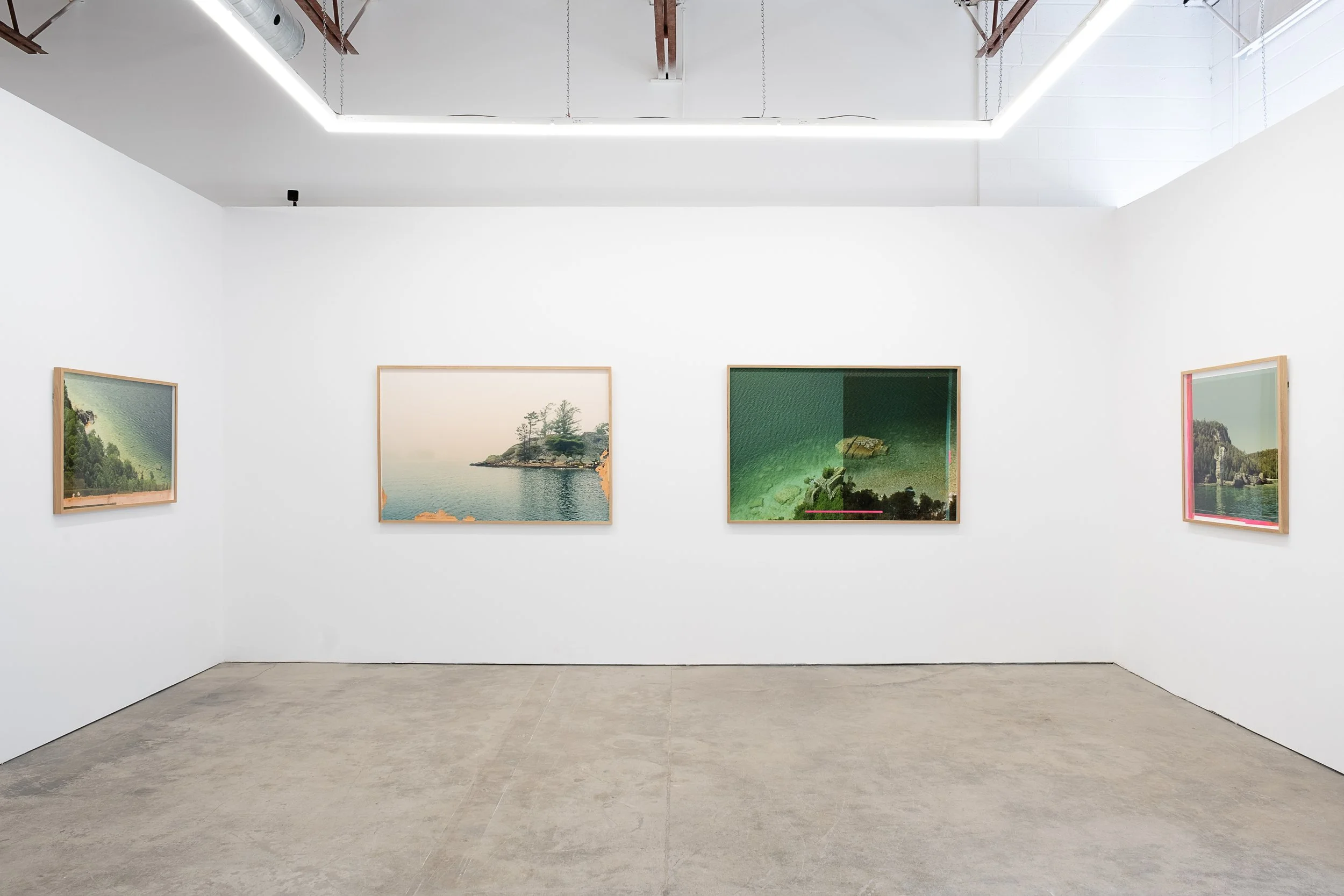 Installation views of Christine Flynn's solo exhibition in the front room.