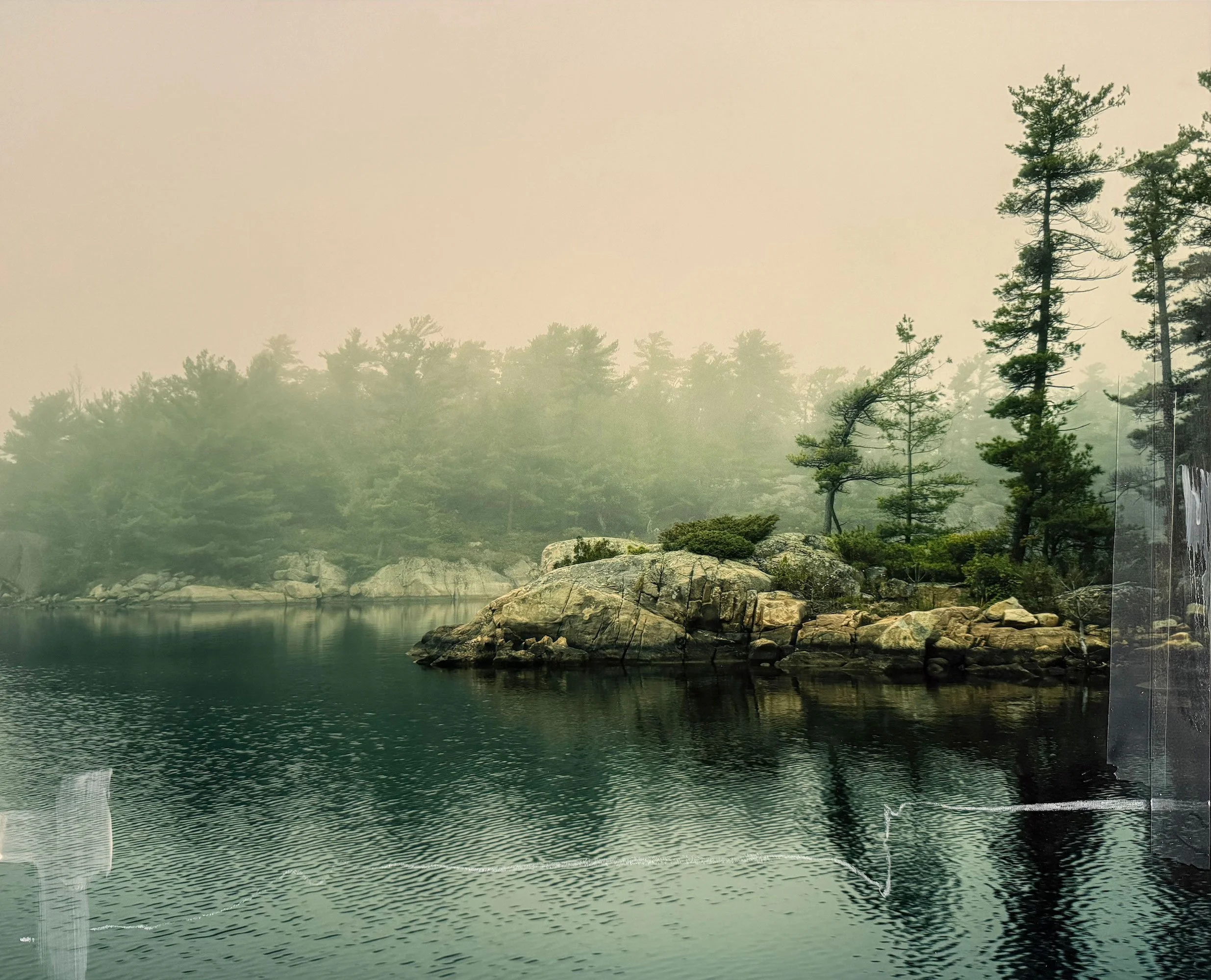 little point 
photograph w/ mixed media, framed 
32" x 40" 
2026 
available in gallery 
$3800