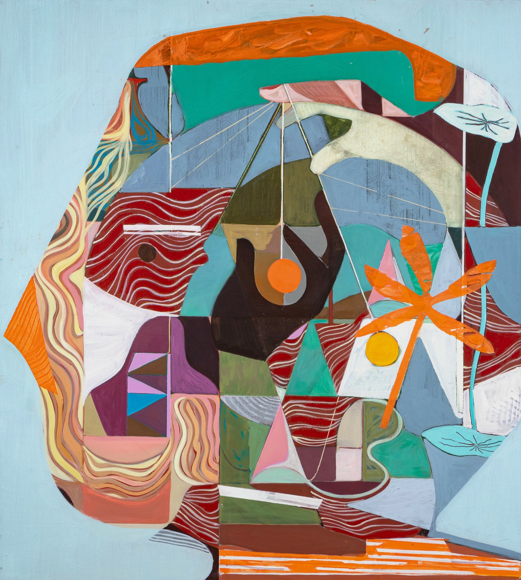 not one to collide 
oil and oil stick on canvas 
40” x 36”   
2024 
sold