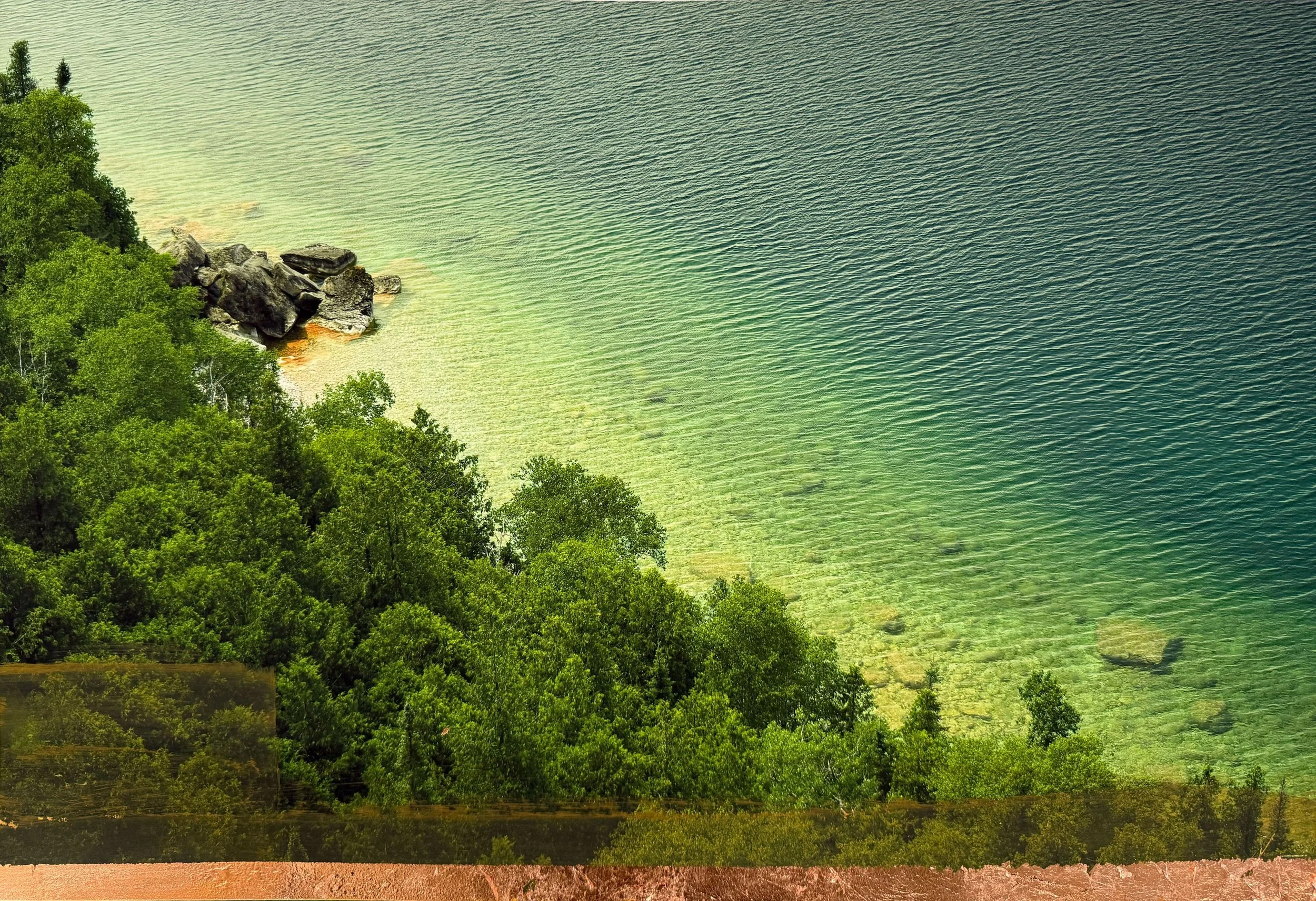 lionshead overlook no.2 
photograph w/ mixed media, framed 
27" x 40" 
2026 
available in gallery 
$3800