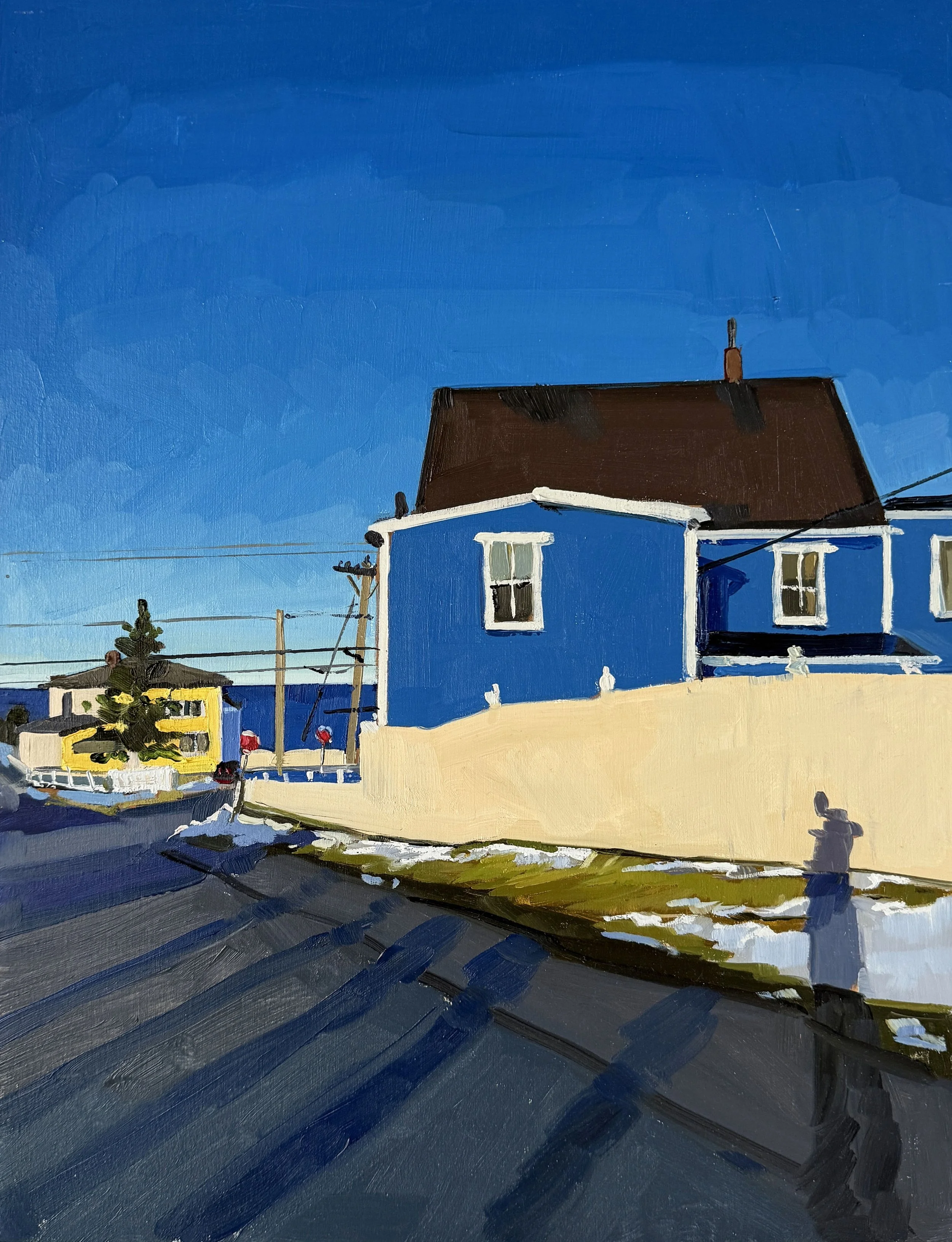  chloe chlumecky   
sunset in pouch cove 
oil on wood panel, framed 
20" x 16" 
2025 
$1200