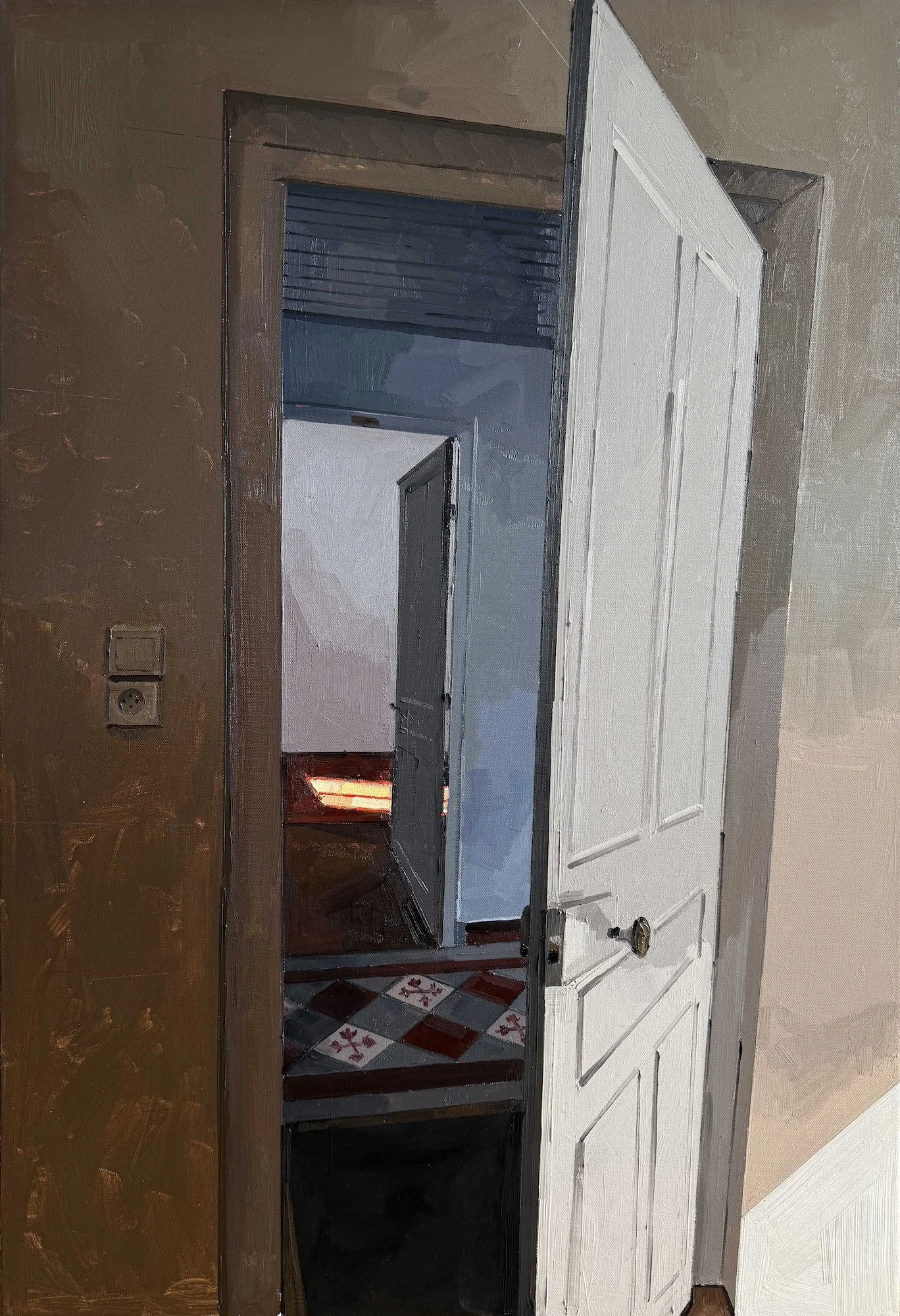 next studio over 
oil on canvas 
36" x 24" 
2026 
$4250