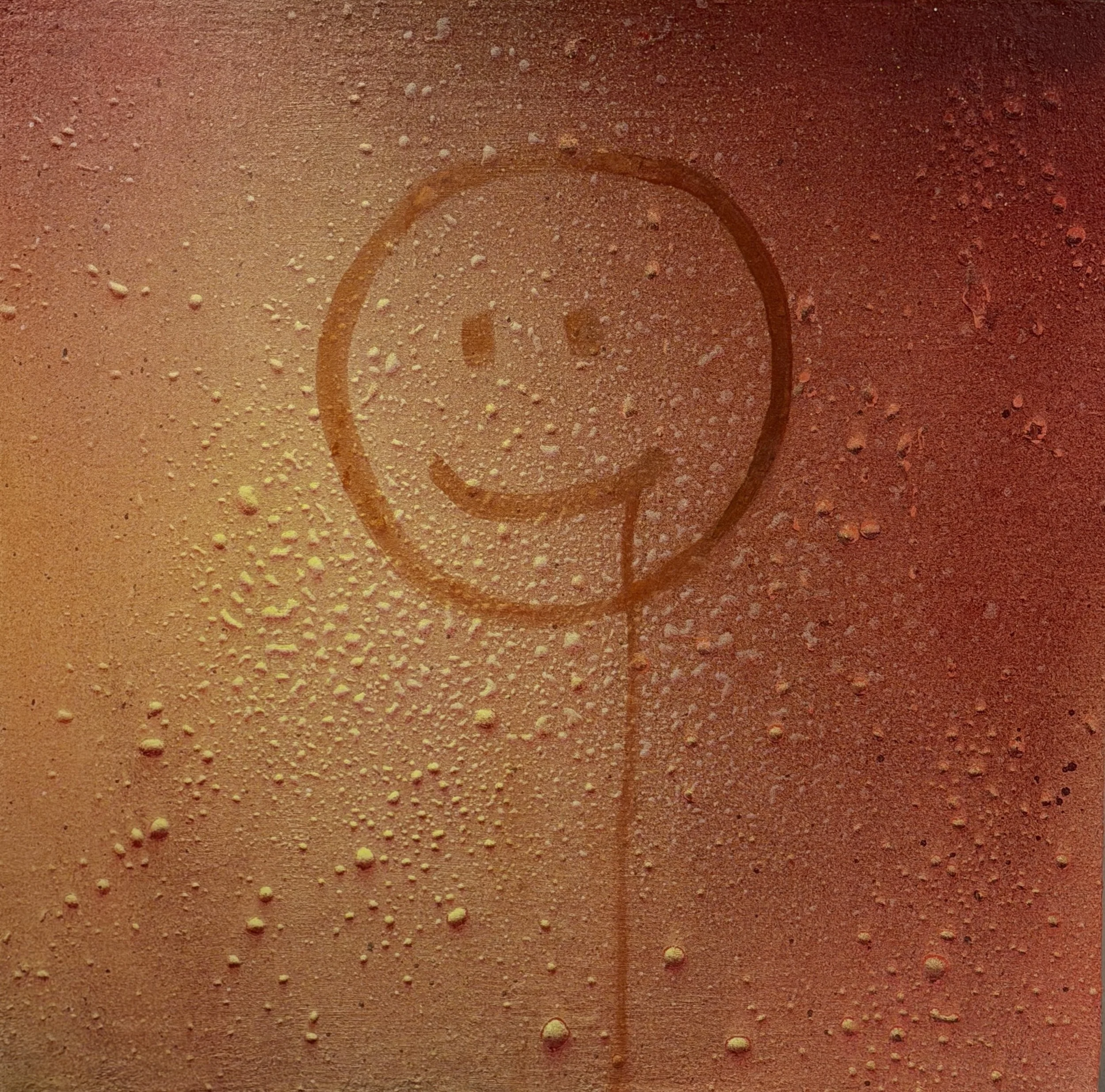  ric santon  
Kismet 
Acrylic and spray paint on panel 
12" x 12" 
2025 
$1400