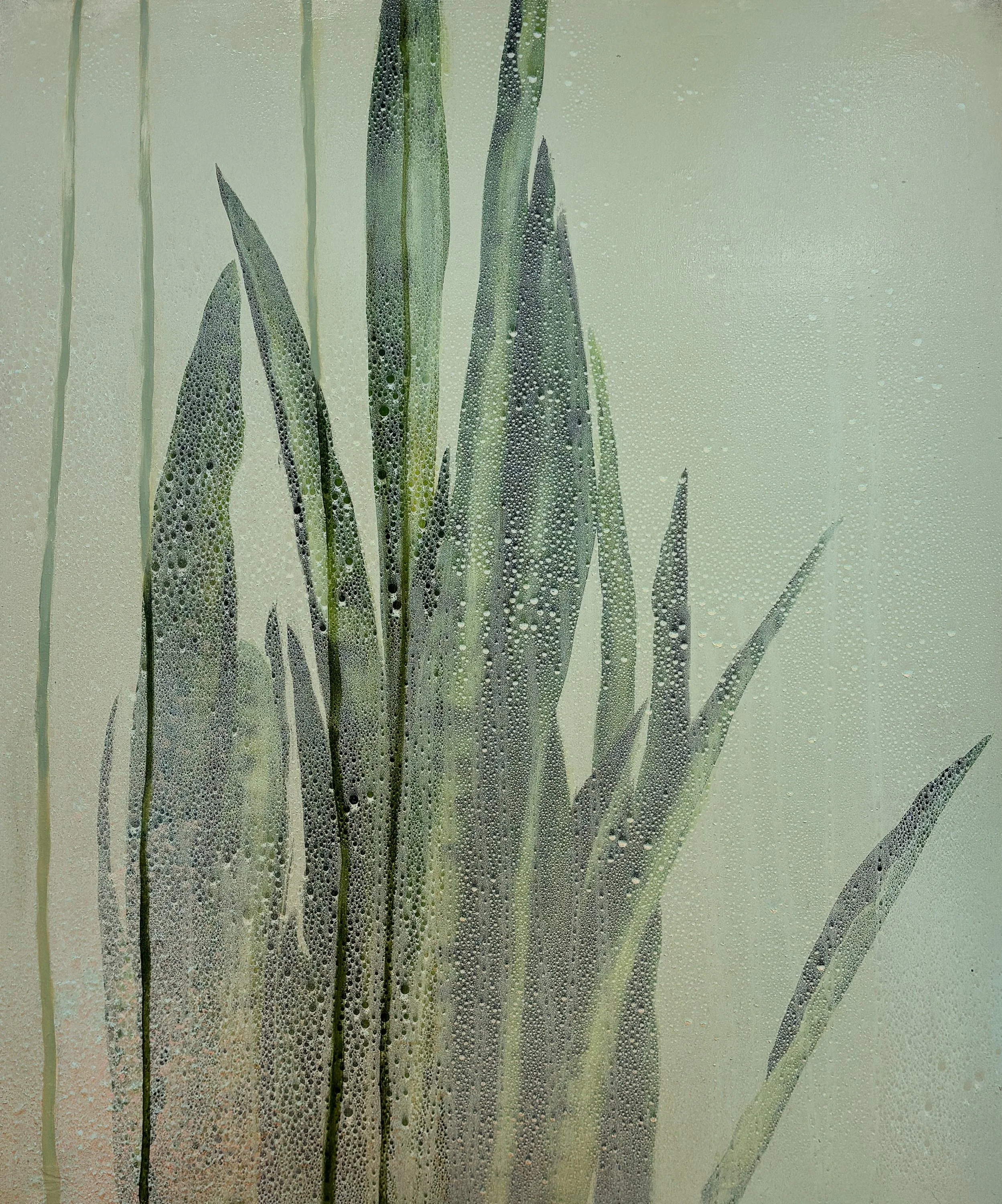 Easy Listening 1 
Acrylic and spray paint on panel 
24" x 20" 
2025 
$2800