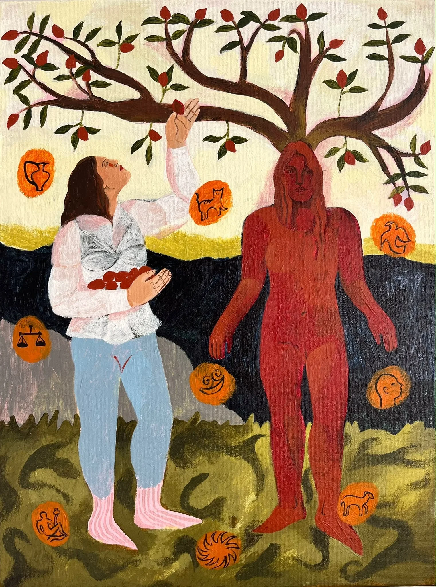 isabella vella  
the calm of a tree 
acrylic on canvas  
16" x 12"  
2026  
$4200