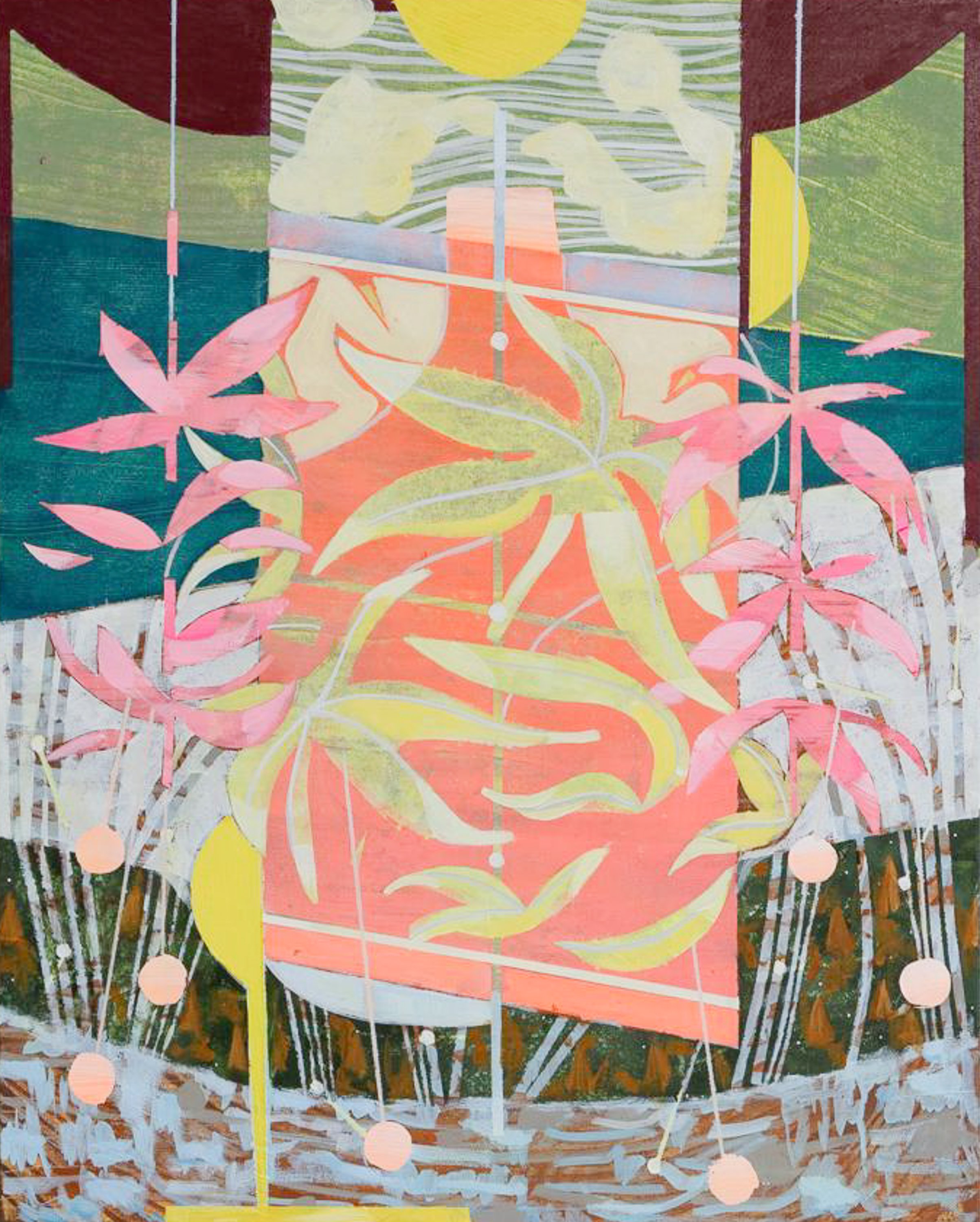 must you go to the end oil and gouache on cotton 30" x 24" 2025 $2700