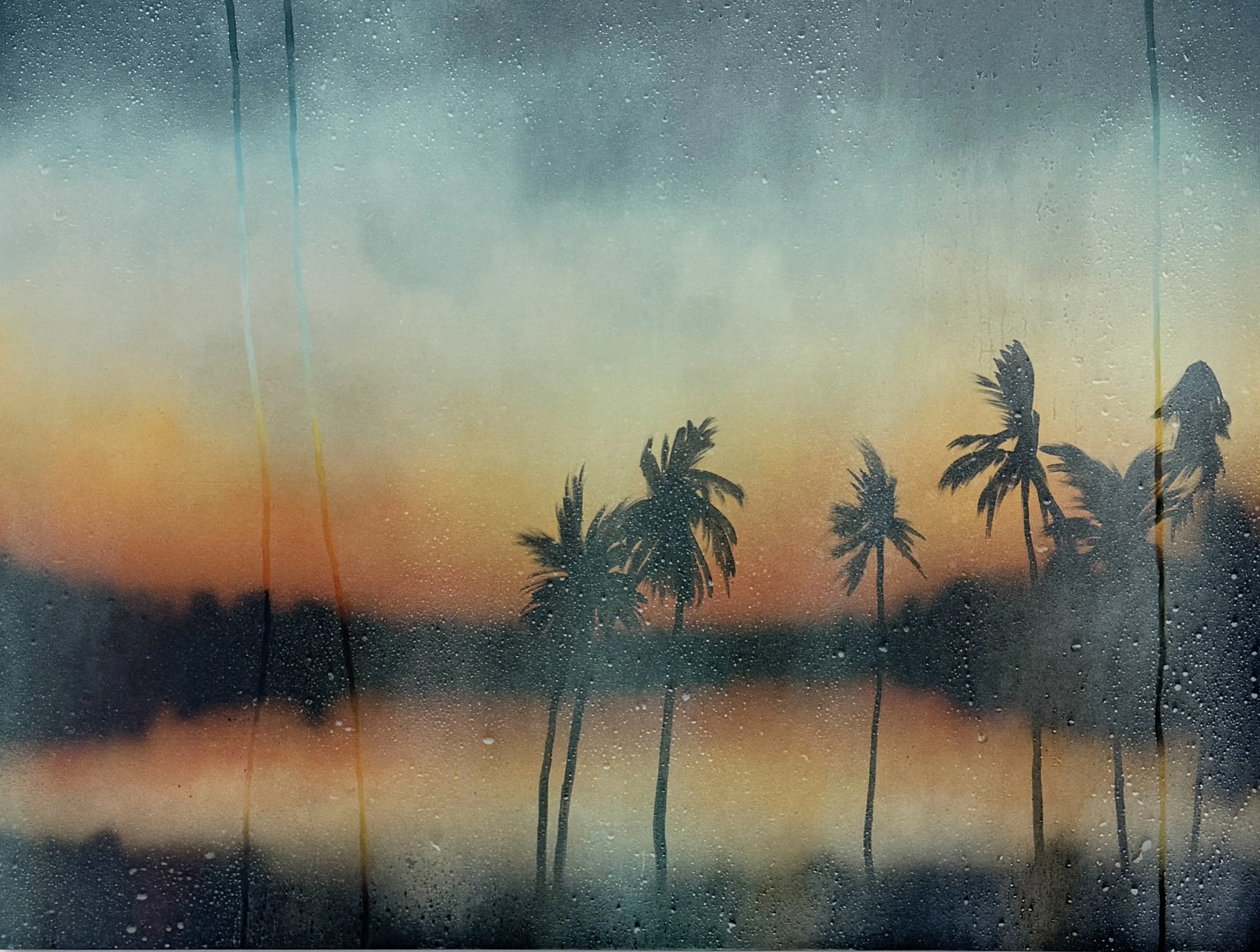 After Sunset 
Acrylic and spray paint on board 
36" x 48" 
2025 
$5300