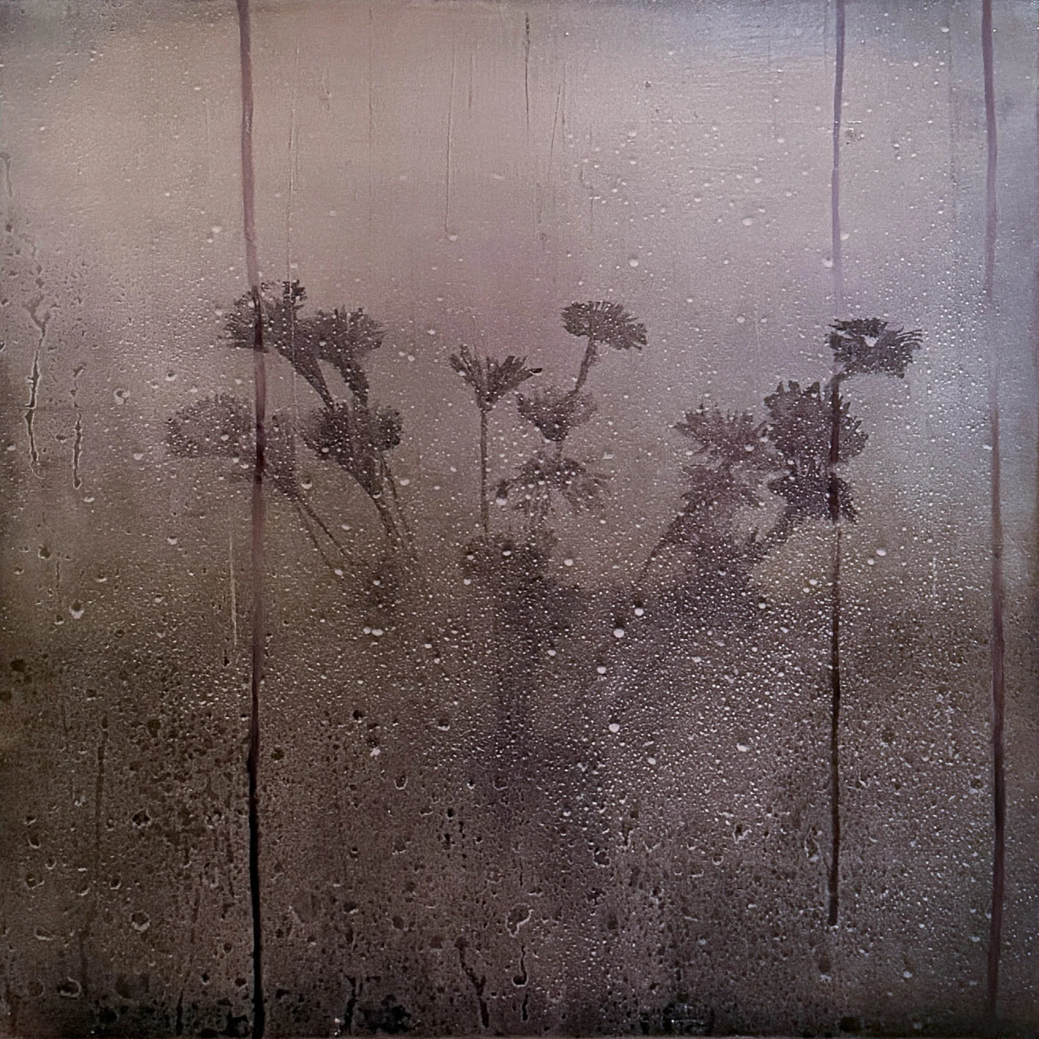  ric santon  
Bouquet 
Acrylic and spray paint on panel 
20" x 20" 
2025 
$2400