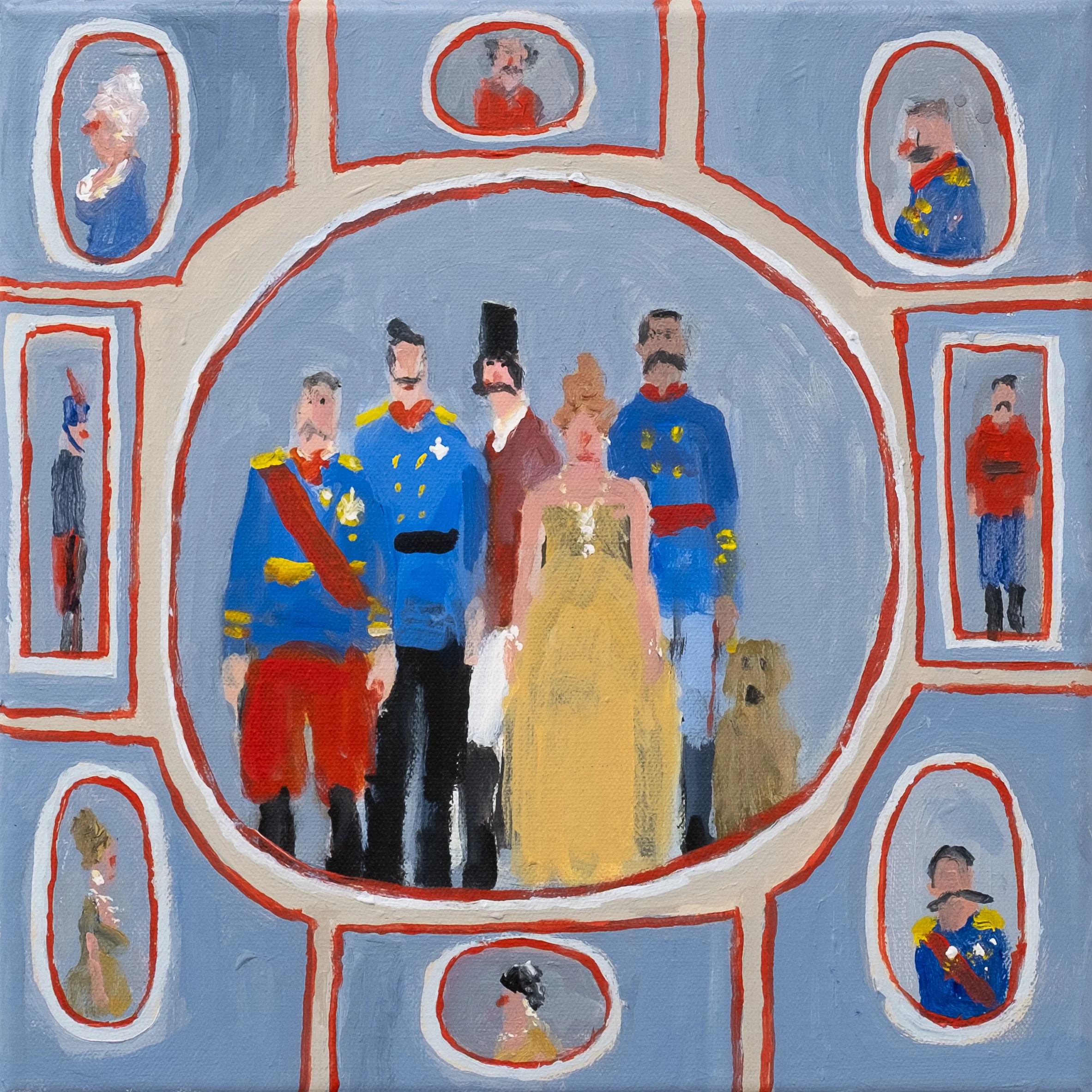 the consorts 
acrylic on canvas 
12" x 12" 
2026 
$1000