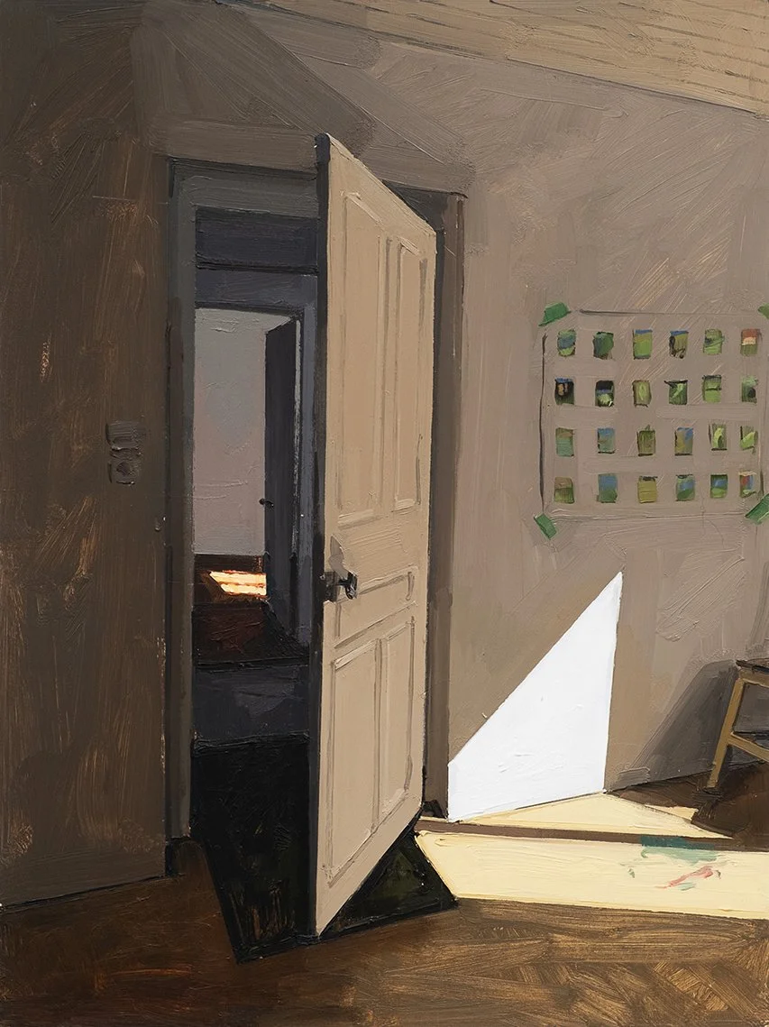 my studio light 
oil on panel 
16" x 12" 
2026 
$1400