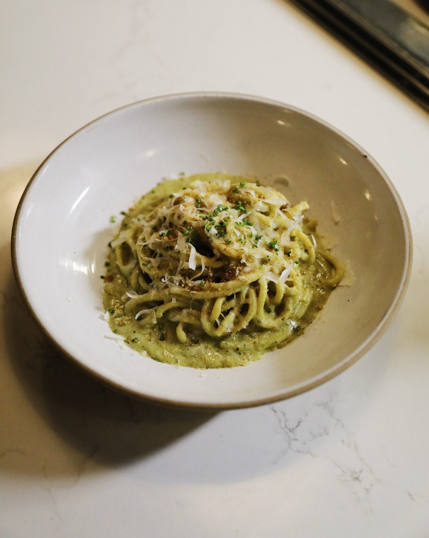 If you were to have one pasta from Autumn, most of our staff would recommend the Campanelle. Duck confit, green cream, herbs, parmesan.

Four simple ingredients. Flavors built through an intensive slow process for a delicious end-result. Come on in a