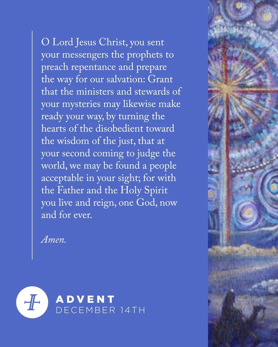 Good morning! Today is the third Sunday of Advent, a season of waiting and preparation. If you are new to Immanuel, join us for our Newcomers Meeting today at 10:30am in the sanctuary!

We are looking forward to seeing you today.

Services at 9 and 1