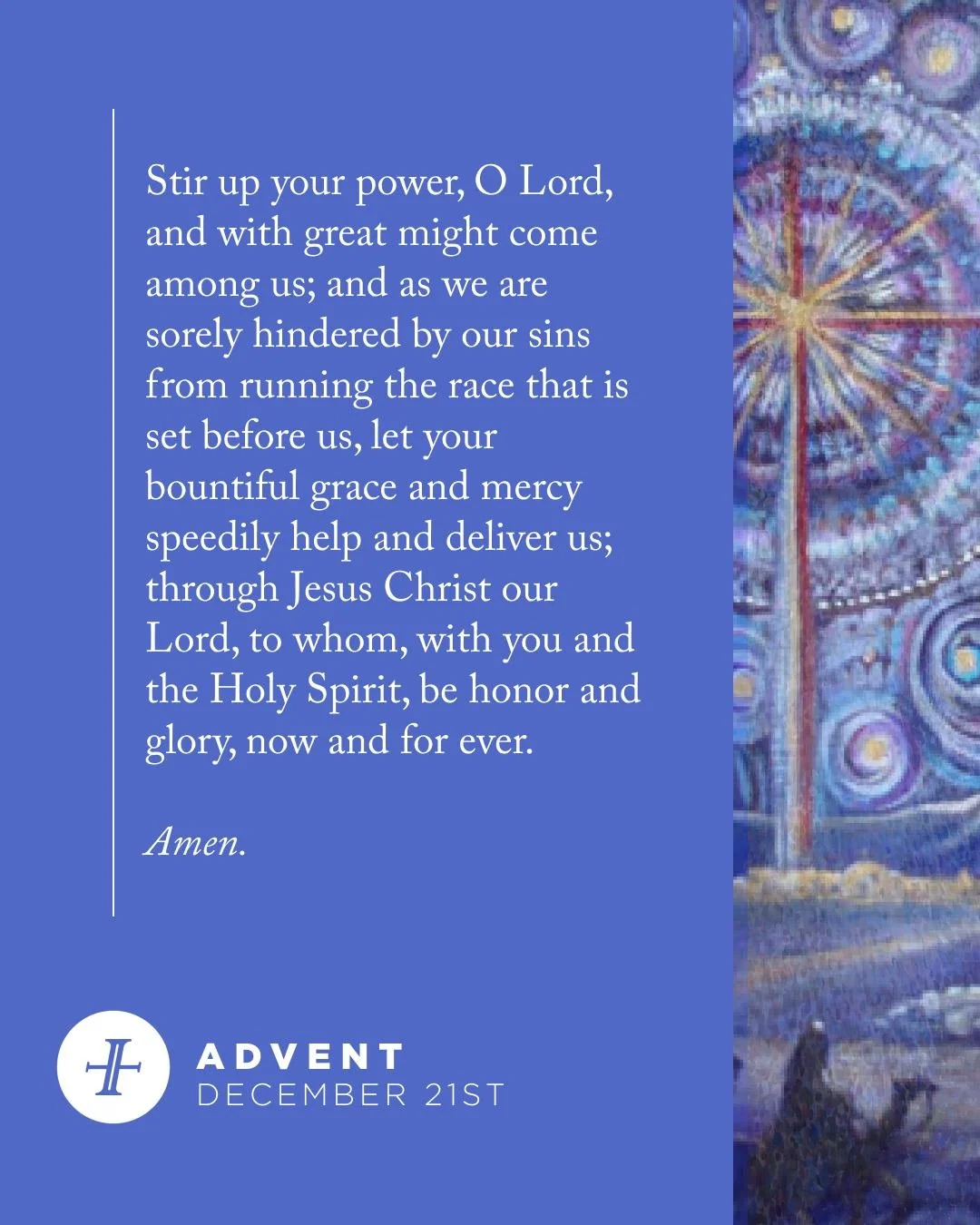 Good morning! Today is the fourth and final Sunday of Advent, a season of waiting and preparation.

We are looking forward to seeing you today.

Services at 9 and 11am.
Immanuel Kids (0 years to 5th grade) at 9 and 11am.
Immanuel Youth middle schoole