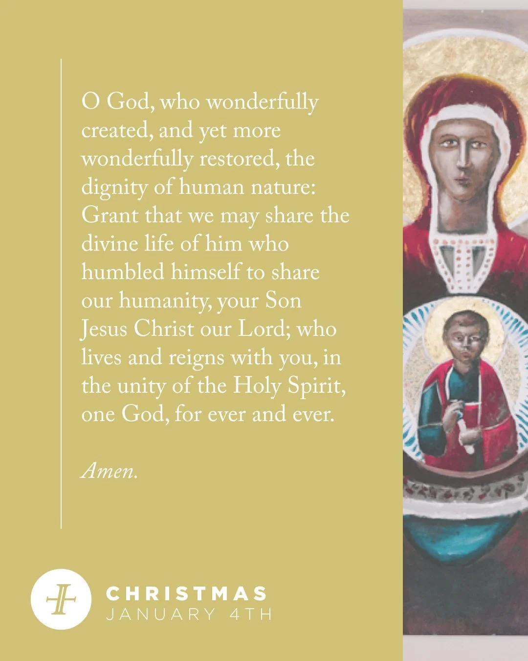 Happy New Year! We have waited through Advent, and now in Christmas we celebrate that Jesus has come.

We are back for our regularly scheduled Sunday services today. Can't wait to see you!

Services at 9 and 11am.
Immanuel Kids (0 years to 5th grade)